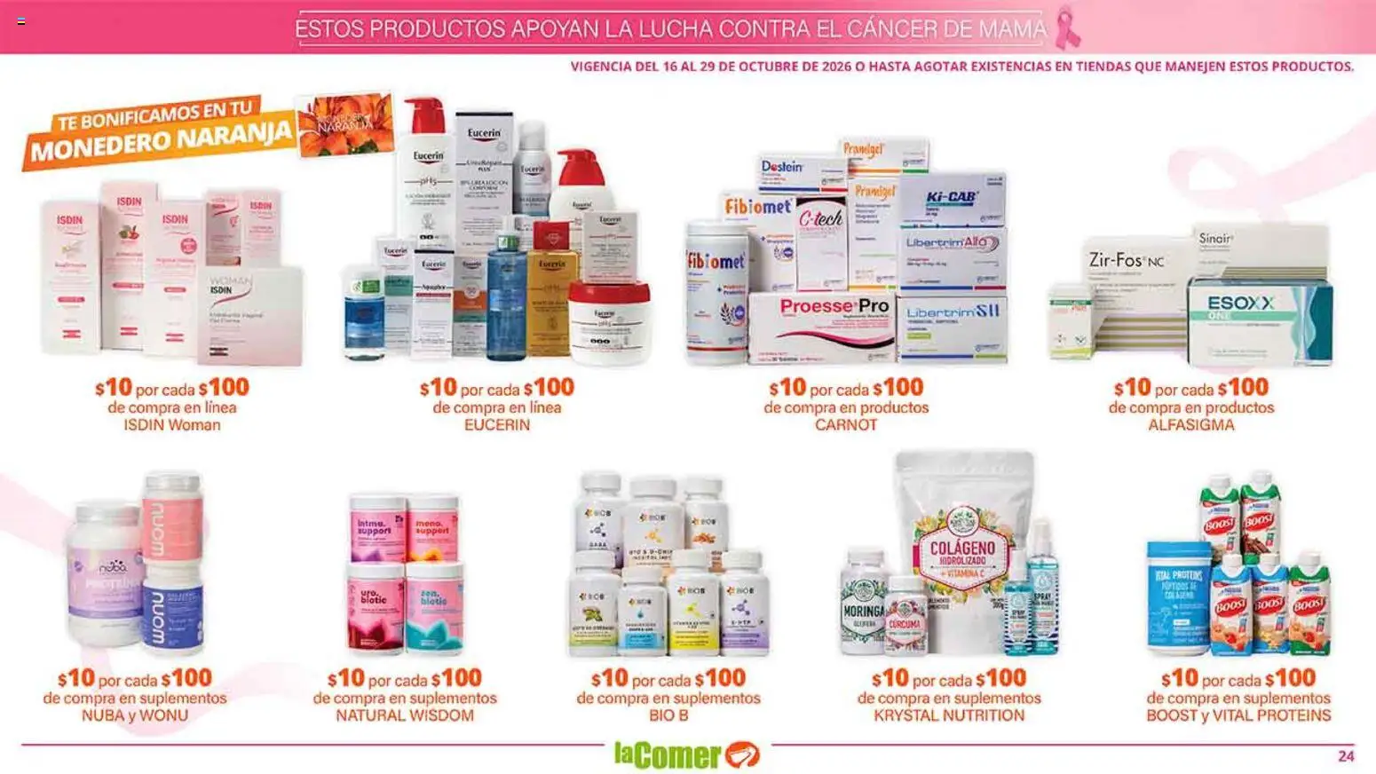 Nuevas ofertas de La Comer válidas en toda la República Mexicana desde el 16/10/2026. ¡Encuentra las mejores ofertas en La Comer folleto es la tienda rosa! | Página: 24