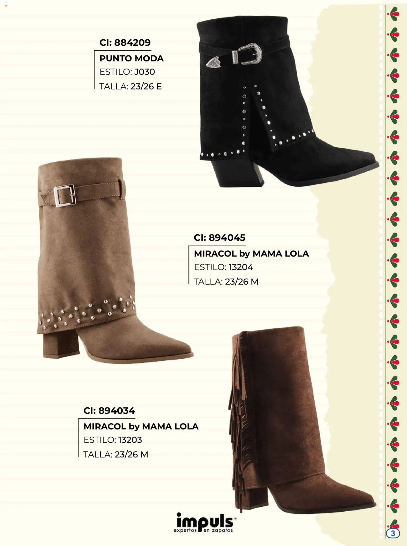 Nuevas ofertas de Impuls válidas en toda la República Mexicana desde el 27/08/2026. ¡Encuentra las mejores ofertas en Impuls catálogo Botas! | Página: 3 | Productos: Zapatos