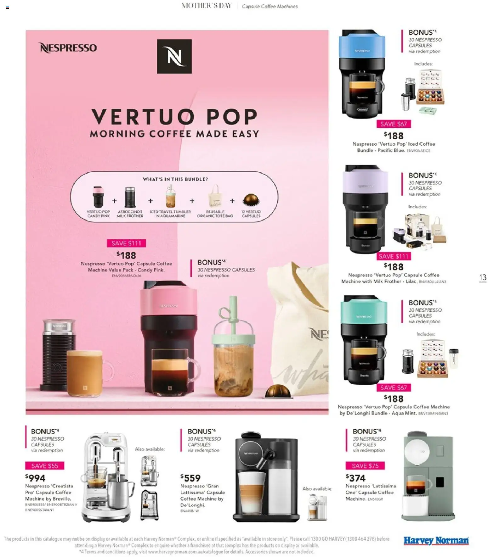 Harvey Norman catalogue - valid from 01.05.2026 | Page: 13 | Products: Milk, Coffee, Accessories, Bag