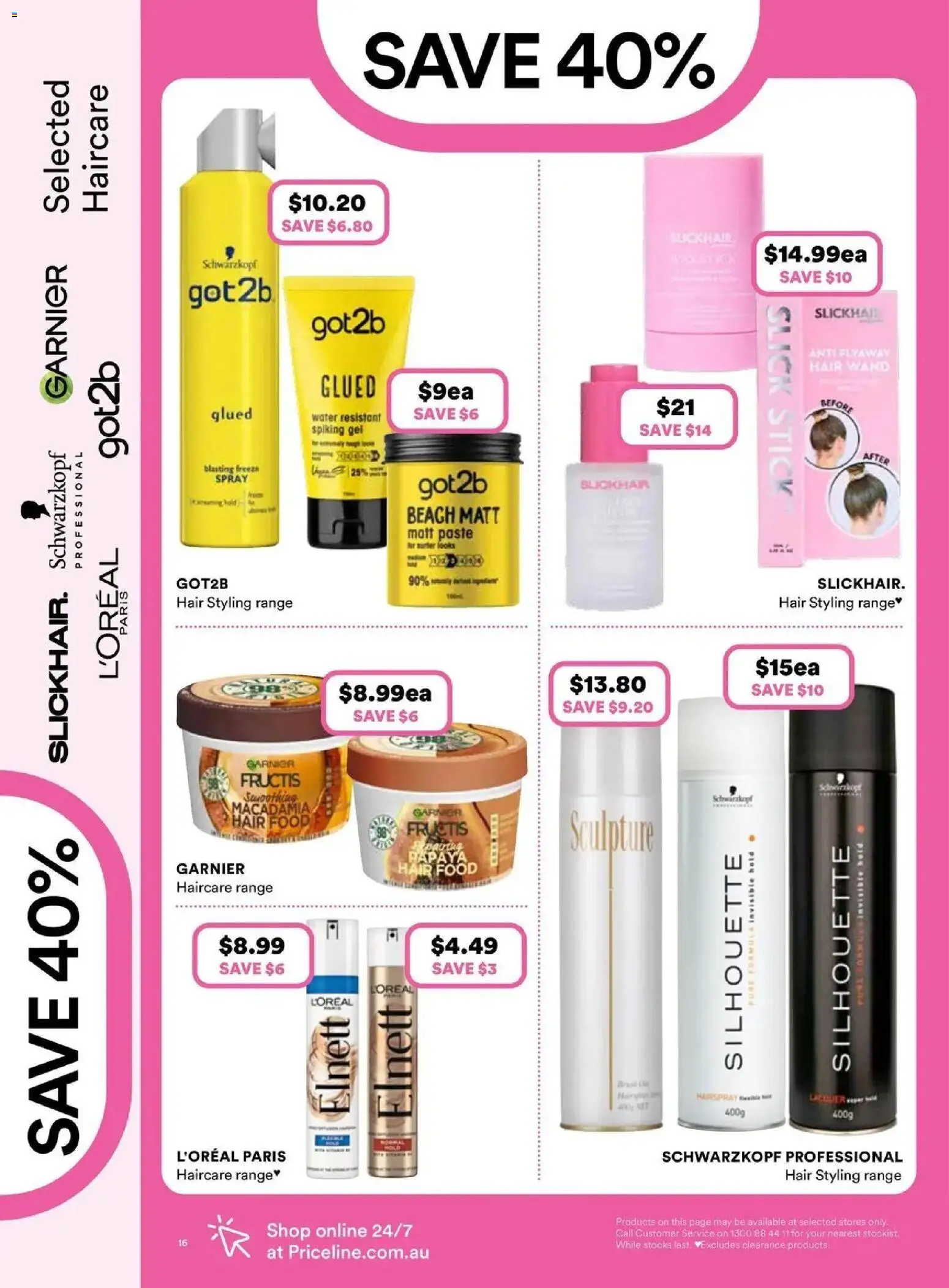 Priceline Pharmacy catalogue - valid from 13/08/2026 | Page: 16 | Products: Food, Water, Hair styling