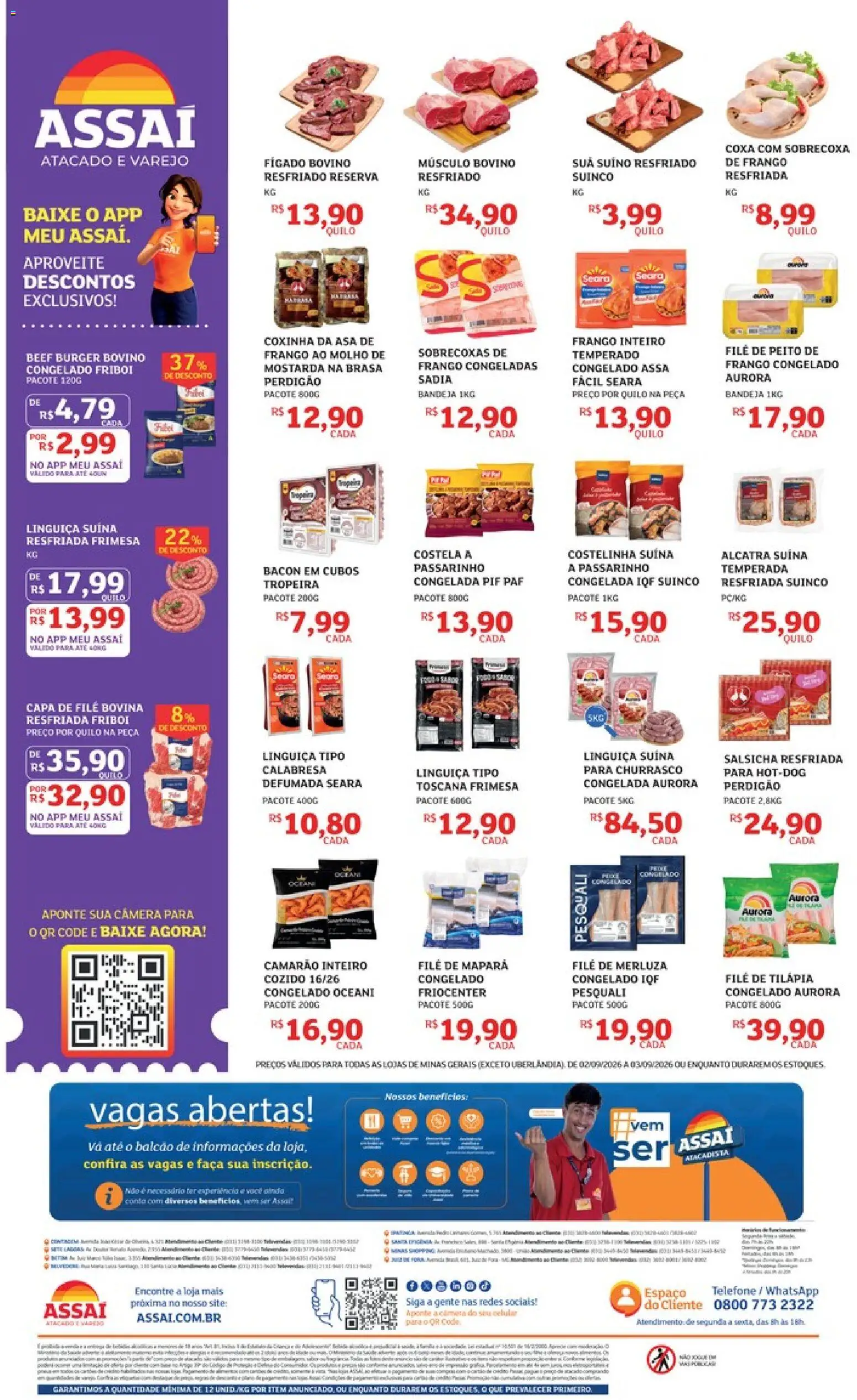 Assaí Atacadista Folheto - válido de 02/09/2026 | Página: 2 | Produtos: Celular, Músculo bovino, Frango inteiro, Fígado