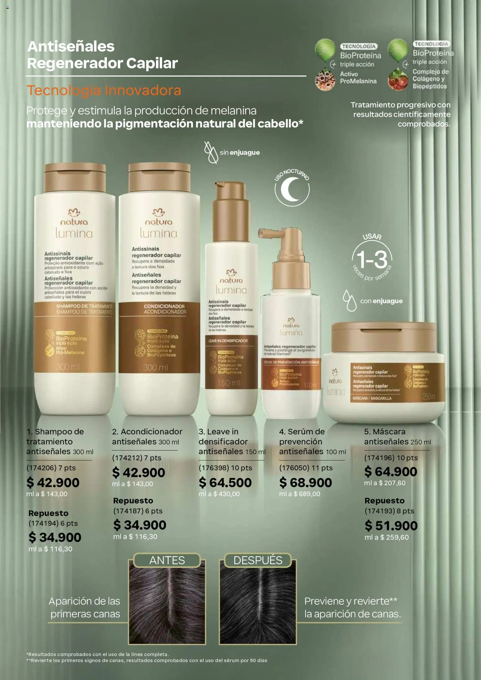 Natura revista - valida desde el 01/07/2026 | Página: 148 | Productos: Serum, Shampoo, Mascarilla, Máscara
