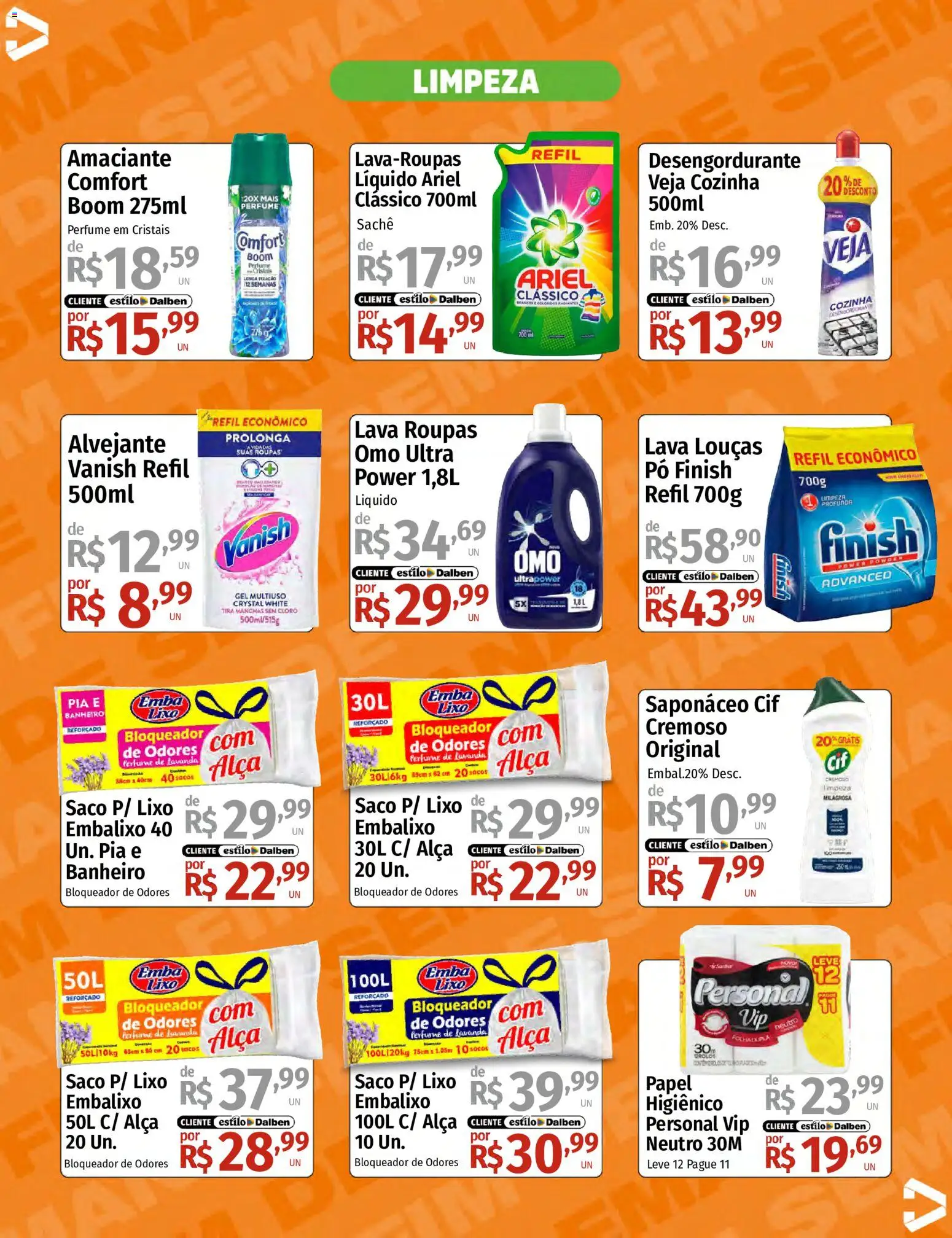 Supermercado Dalben Folheto - válido de 01.05.2026 | Página: 12 | Produtos: Perfume, Cloro, Desengordurante, Pia