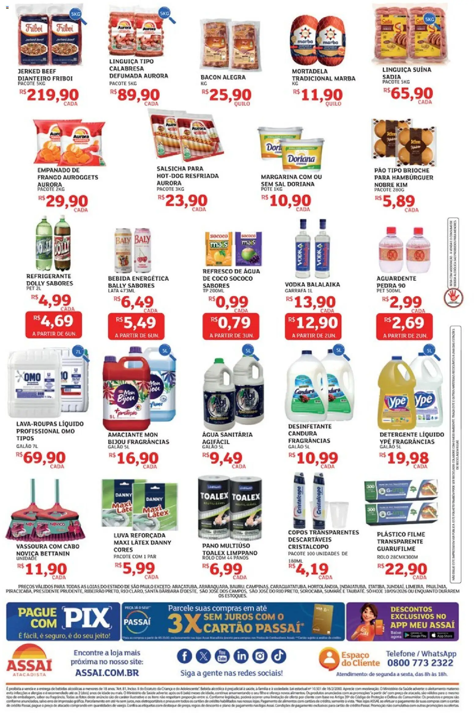 Assaí Atacadista Folheto - válido de 10/09/2026 | Página: 2 | Produtos: Refresco, Bebida energética, Telefone, Bacon
