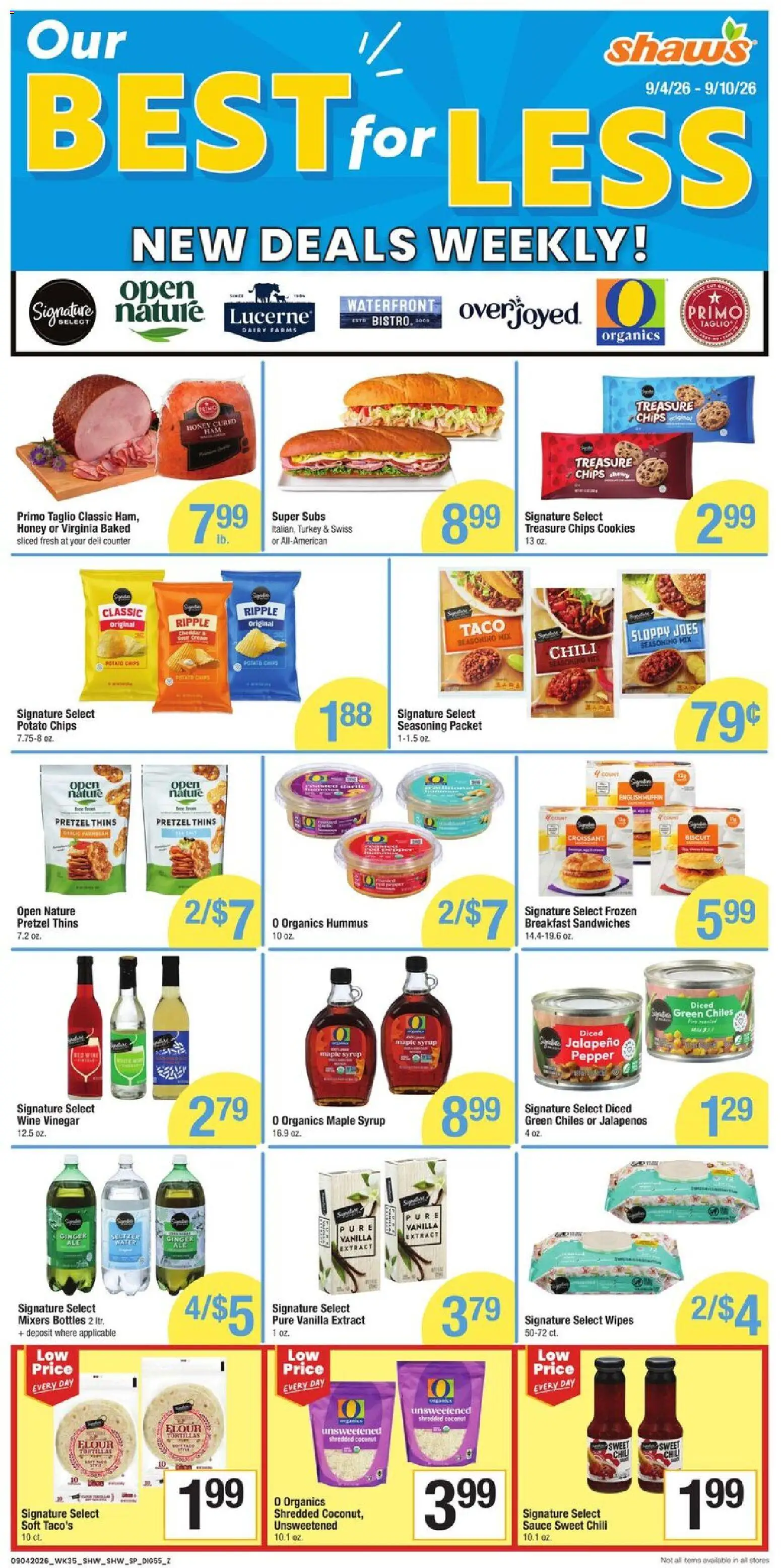 Shaw's Weekly Ad - RI - valid from 09/04/2026 | Page: 7 | Products: Wine vinegar, Chips, Flour, Chili