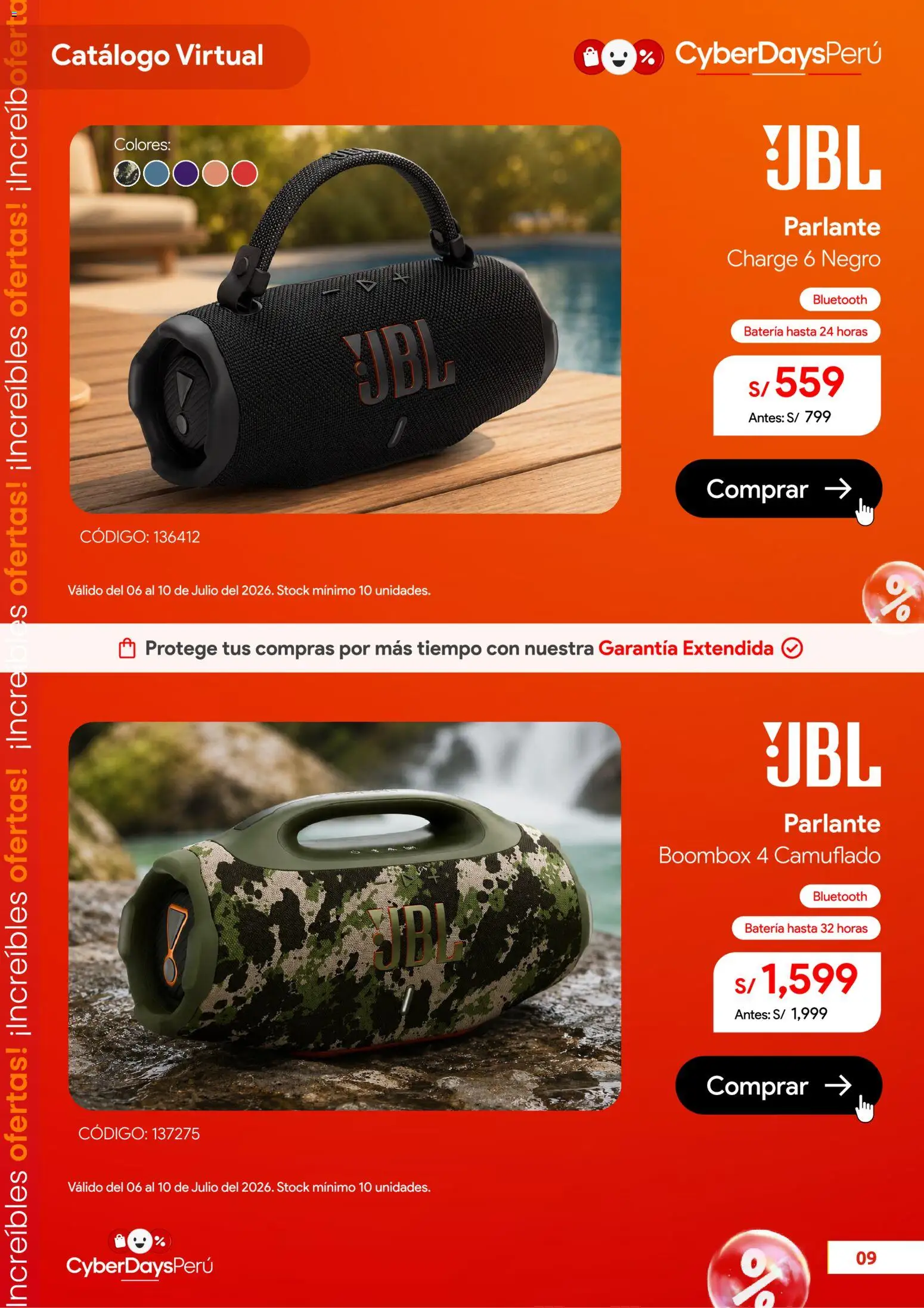 Catálogo Hiraoka válido desde 06/07/2026 | Página: 10 | Productos: Batería, Parlante