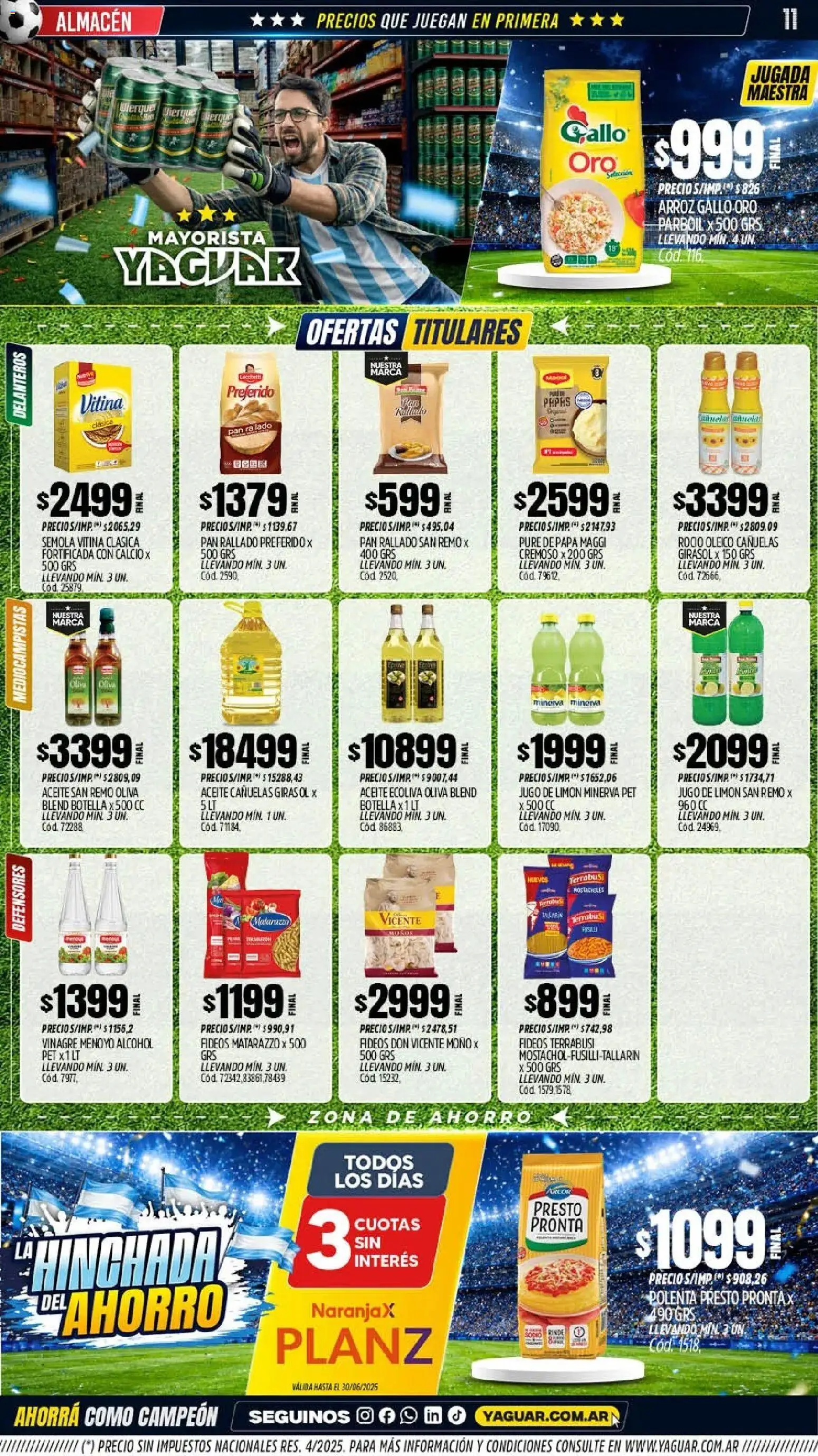 Yaguar - Oferta Semanal Mar del Plata │ válido desde el 15.06.2026 | Página: 10 | Productos: Moño, Polenta, Oliva, Arroz