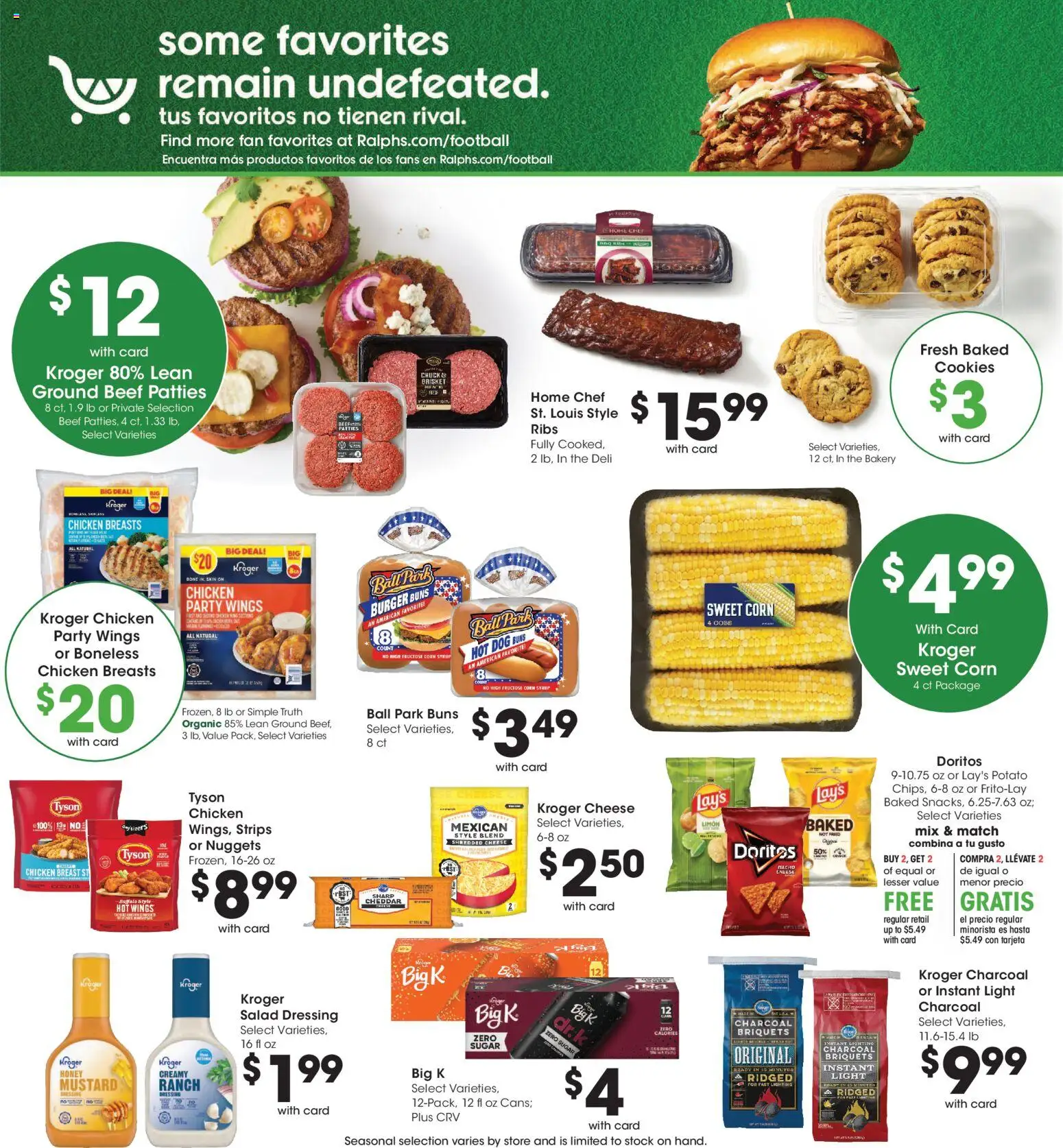 Ralphs Weekly Ad - valid from 09/30/2026 | Page: 7 | Products: Bakery, Chicken, Sugar, Ground beef