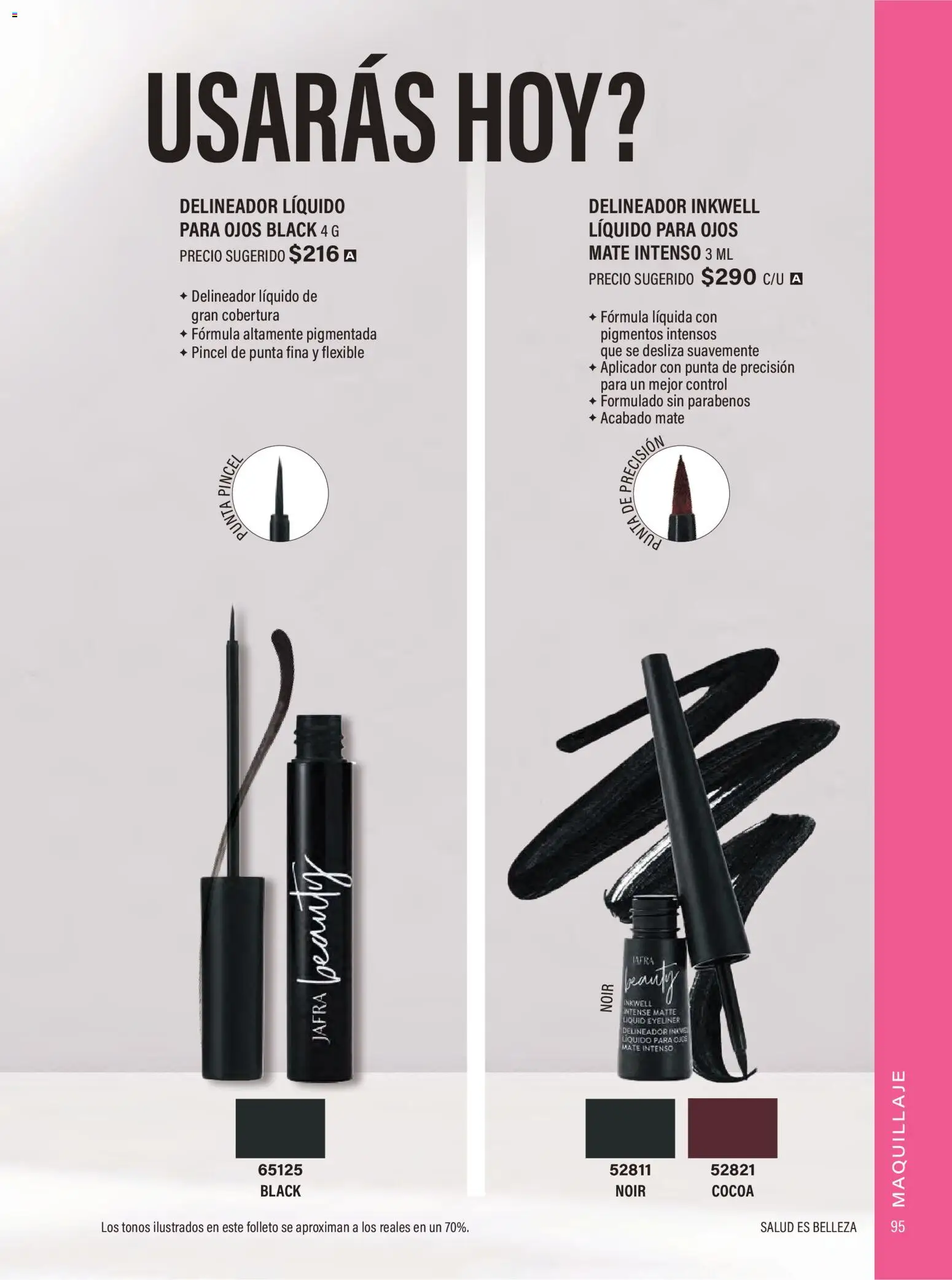 Nuevas ofertas de JAFRA válidas en toda la República Mexicana desde el 01/07/2026. ¡Encuentra las mejores ofertas en JAFRA catálogo Organizador de Ventas! | Página: 95 | Productos: Pincel, Mate, Maquillaje, Delineador