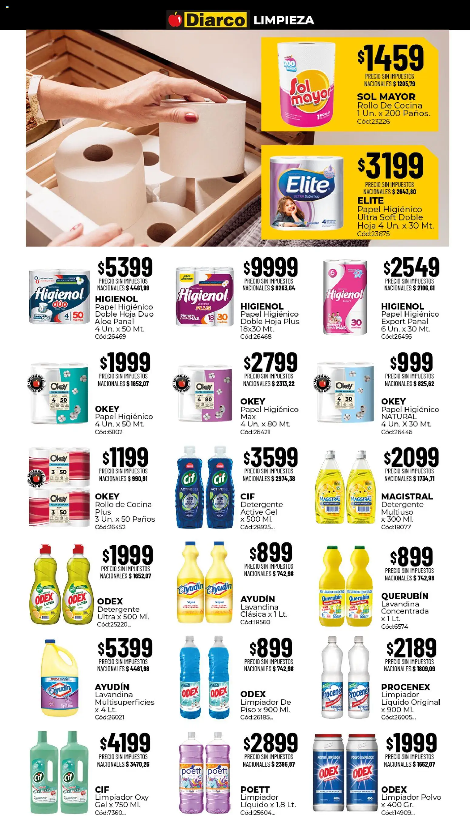 Diarco - Ofertas Santiago Del Estero │ válido desde el 24/08/2026 | Página: 16 | Productos: Papel higiénico, Polvo, Detergente, Limpiador