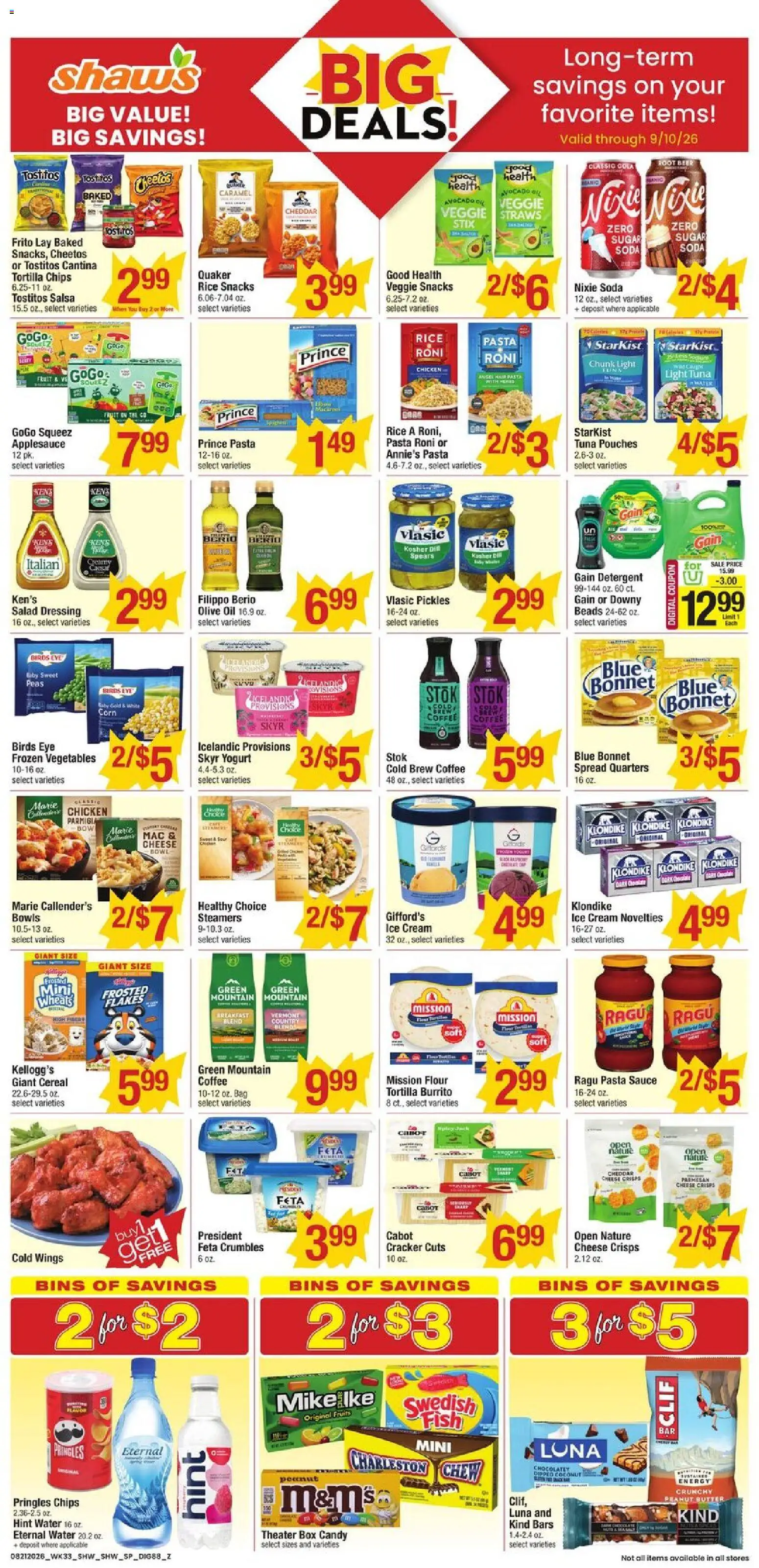 Shaw's Weekly Ad - valid from 08/21/2026 | Page: 8 | Products: Skyr, Pasta, Chips, Bag