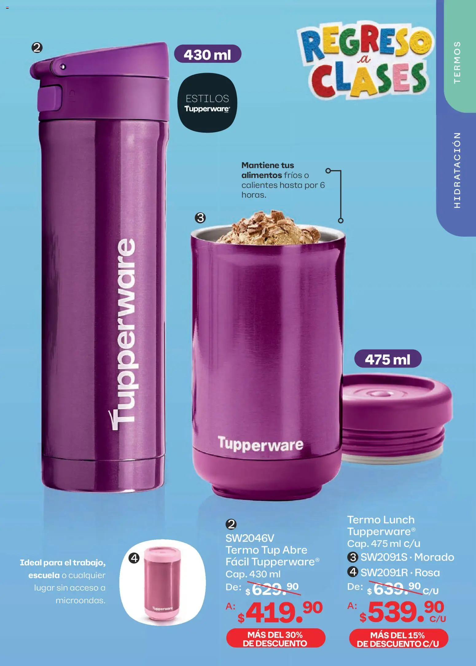 Nuevas ofertas de Tupperware válidas en toda la República Mexicana desde el 10/08/2026. ¡Encuentra las mejores ofertas en Tupperware catálogo! | Página: 93 | Productos: Alimentos, Termo