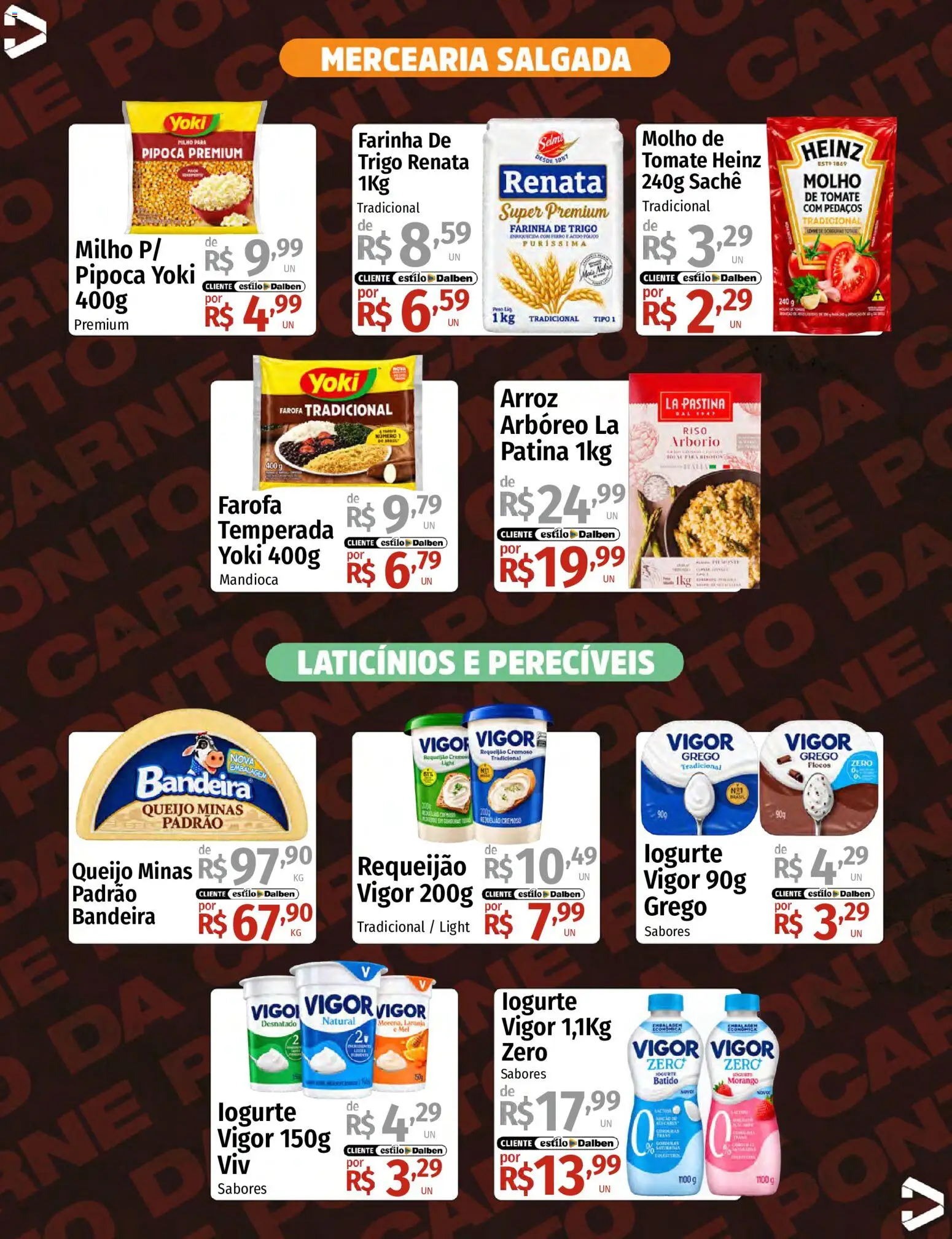 Supermercado Dalben Folheto - válido de 30/09/2026 | Página: 3 | Produtos: Farinha de trigo, Queijo, Iogurte, Farofa