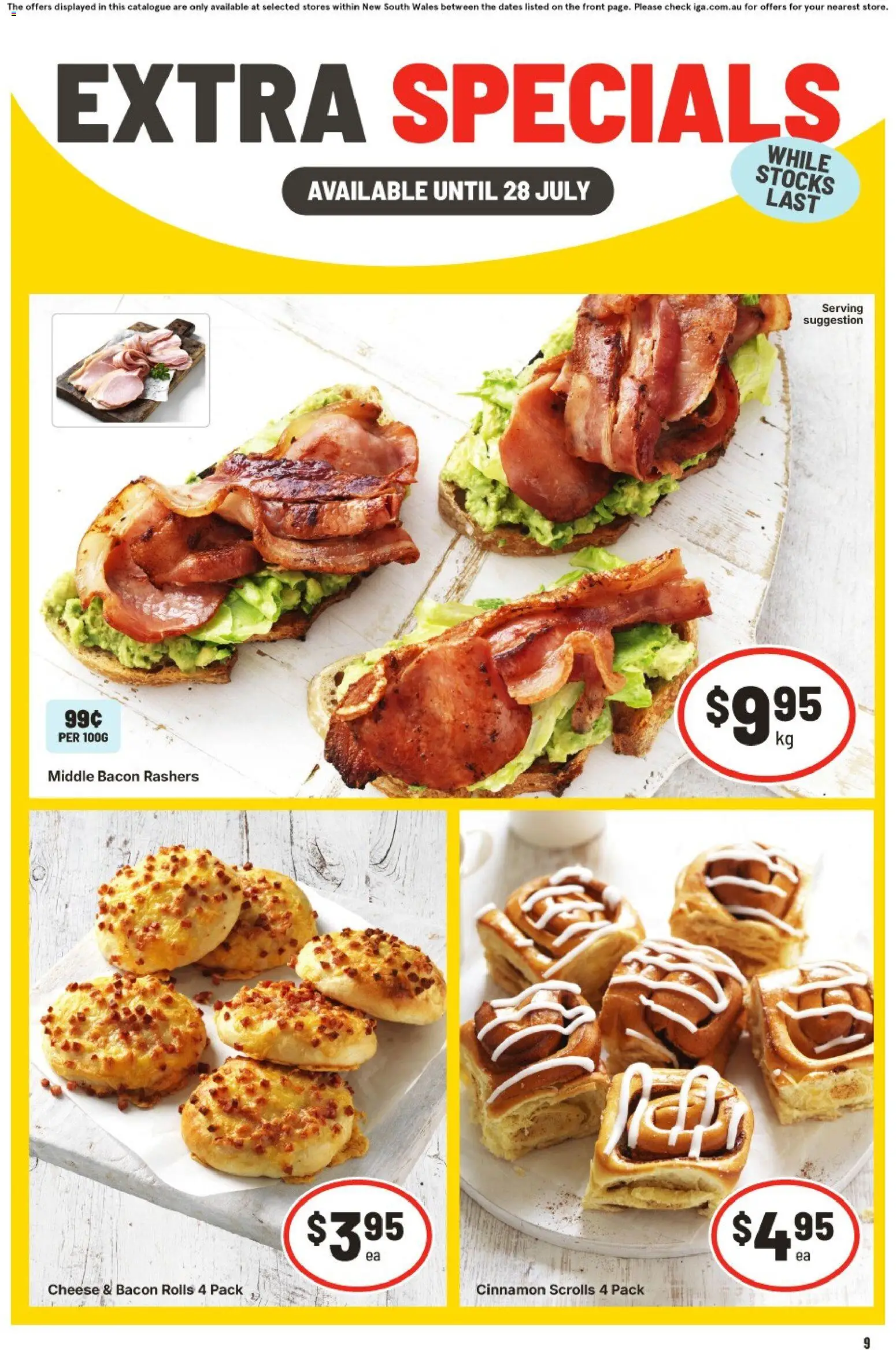 IGA catalogue - valid from 15/07/2026 | Page: 9 | Products: Bread, Salami, Ham, Bakery