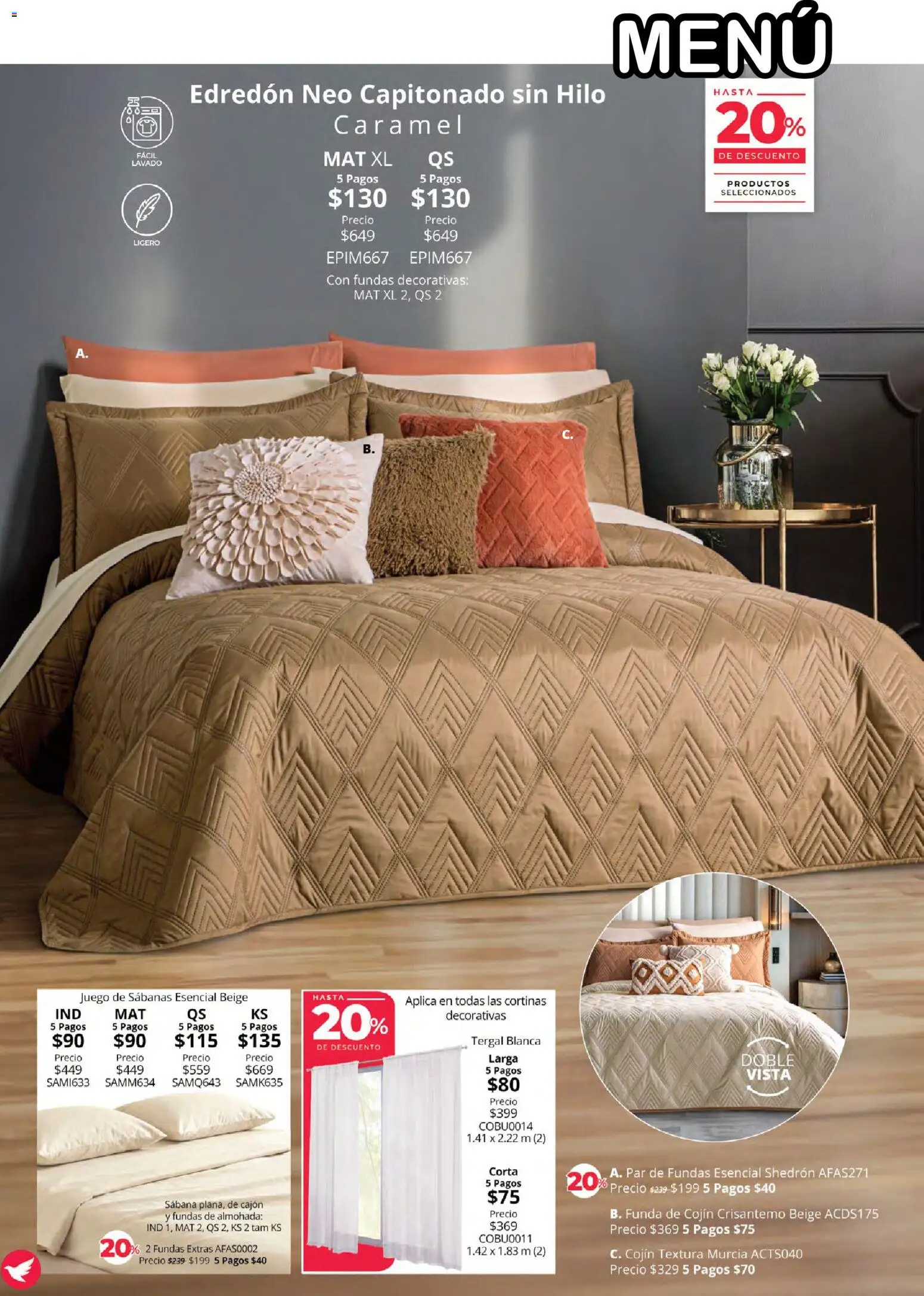 Nuevas ofertas de Colchas Concord válidas en toda la República Mexicana desde el 01/08/2026. ¡Encuentra las mejores ofertas en Colchas Concord catálogo! | Página: 96 | Productos: Juego, Funda, Sabanas, Cortinas