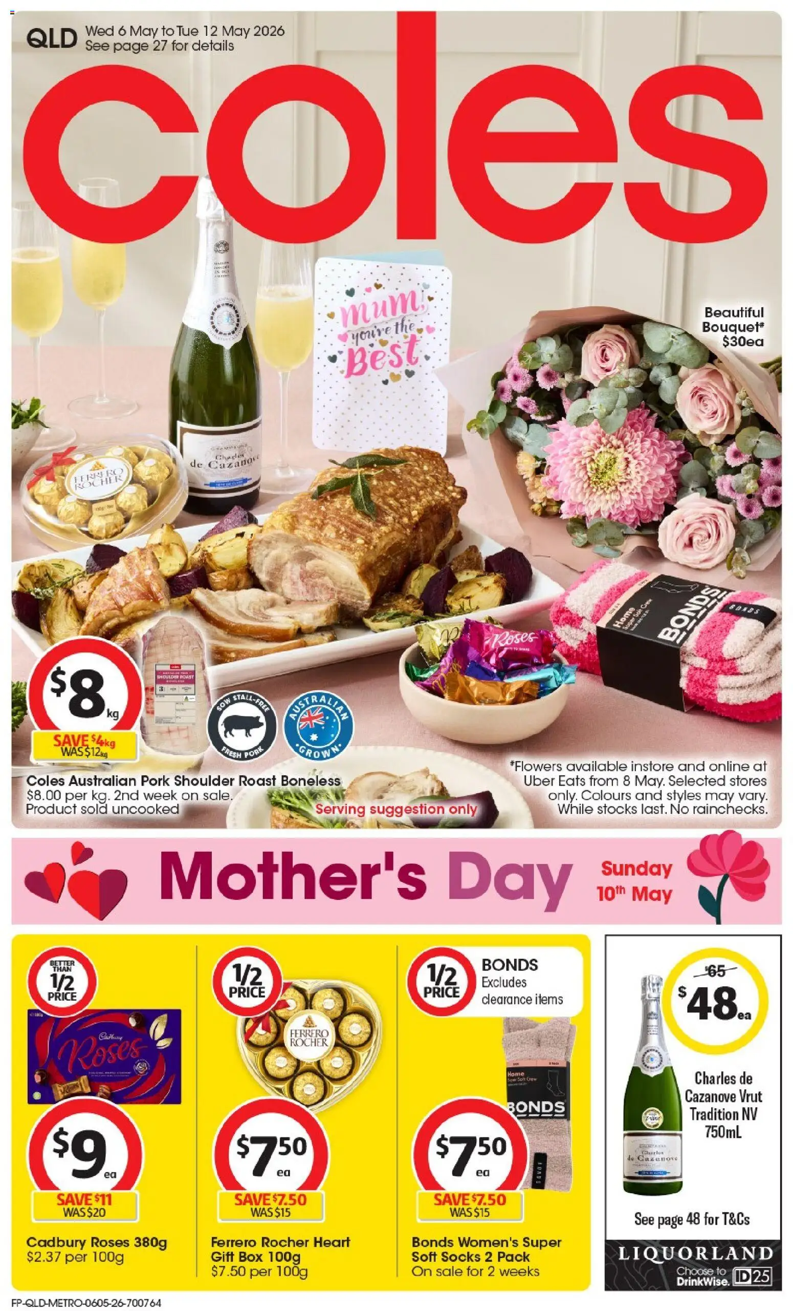 Coles catalogue - valid from 06.05.2026 | Page: 50 | Products: Box, Pork, Socks
