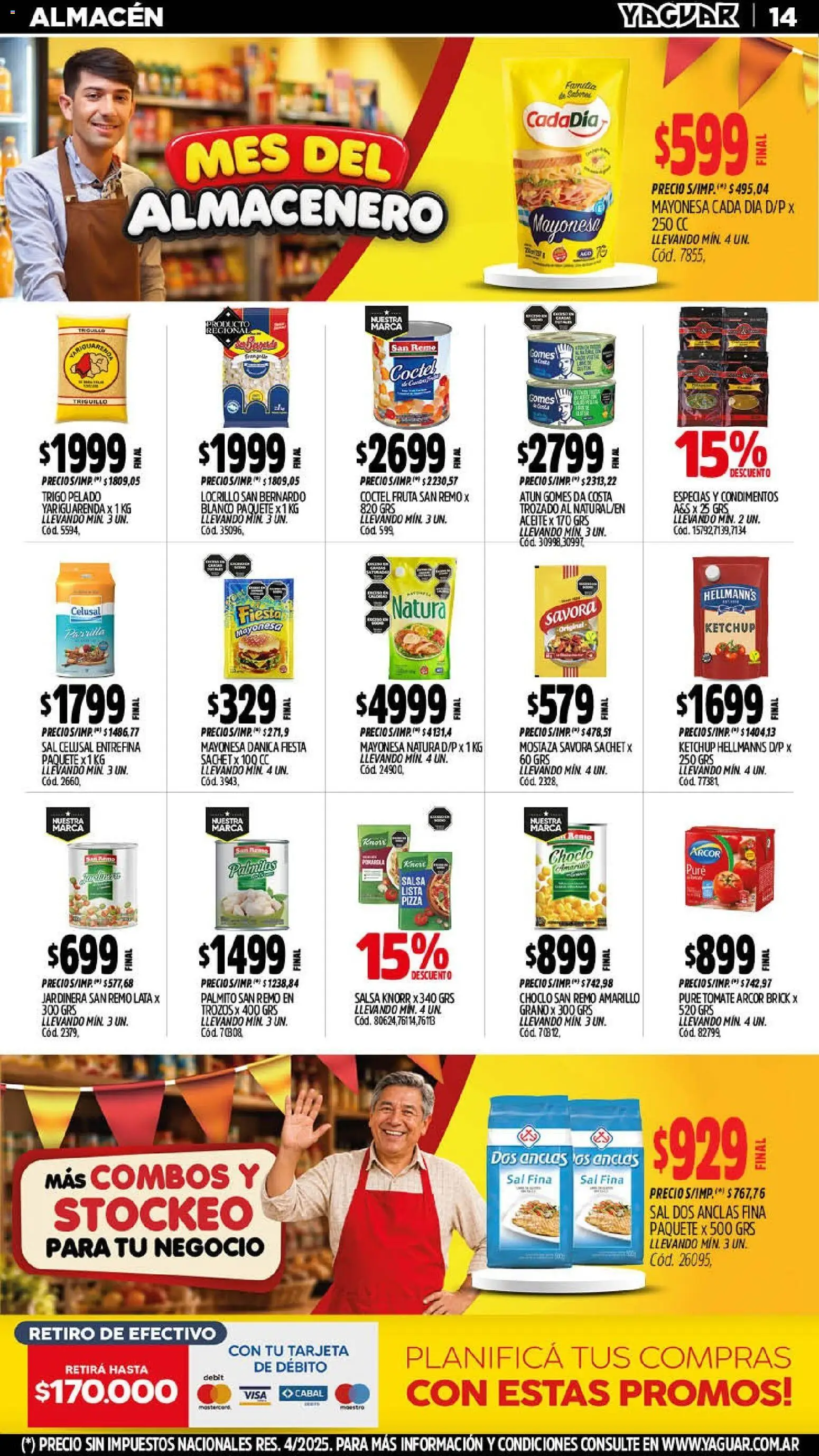 Yaguar - Oferta Semanal Salta │ válido desde el 07/09/2026 | Página: 15 | Productos: Choclo, Mayonesa, Ketchup, Puré