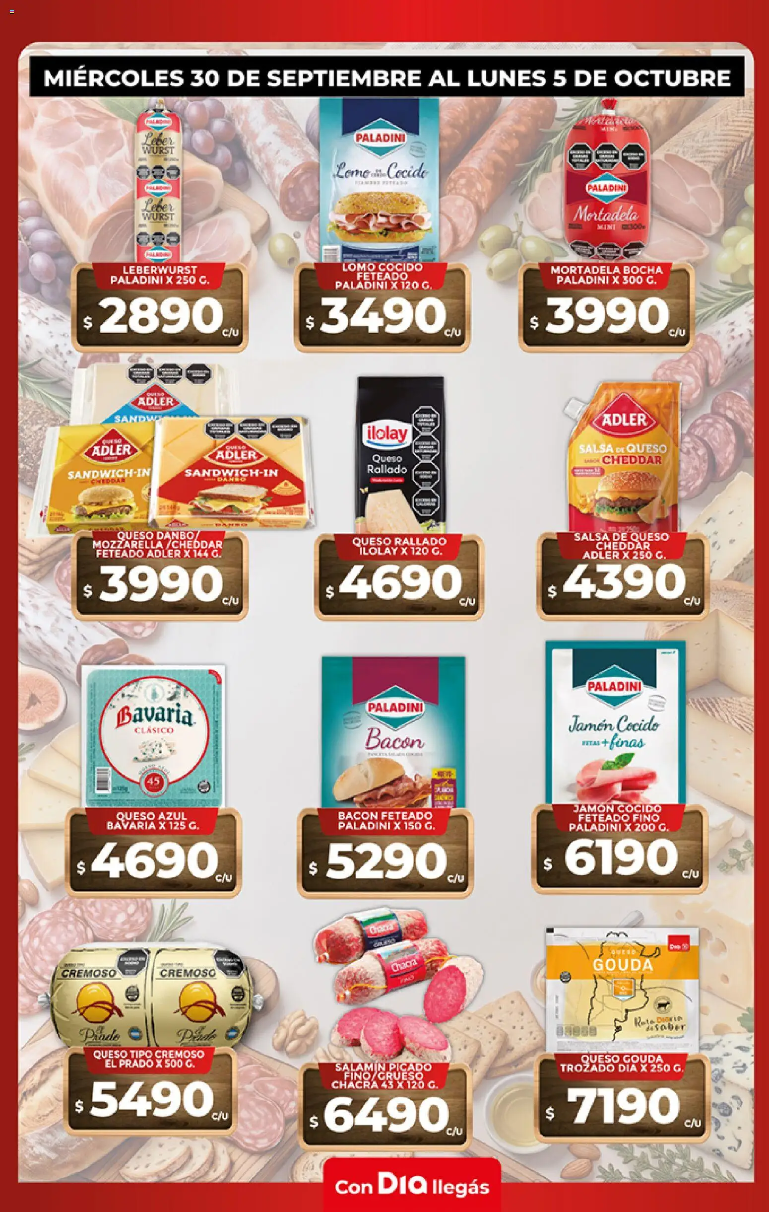 Supermercado DIA - Especial Frescos │ válido desde el 30/09/2026 | Página: 2 | Productos: Mozzarella, Lomo, Queso azul, Jamón