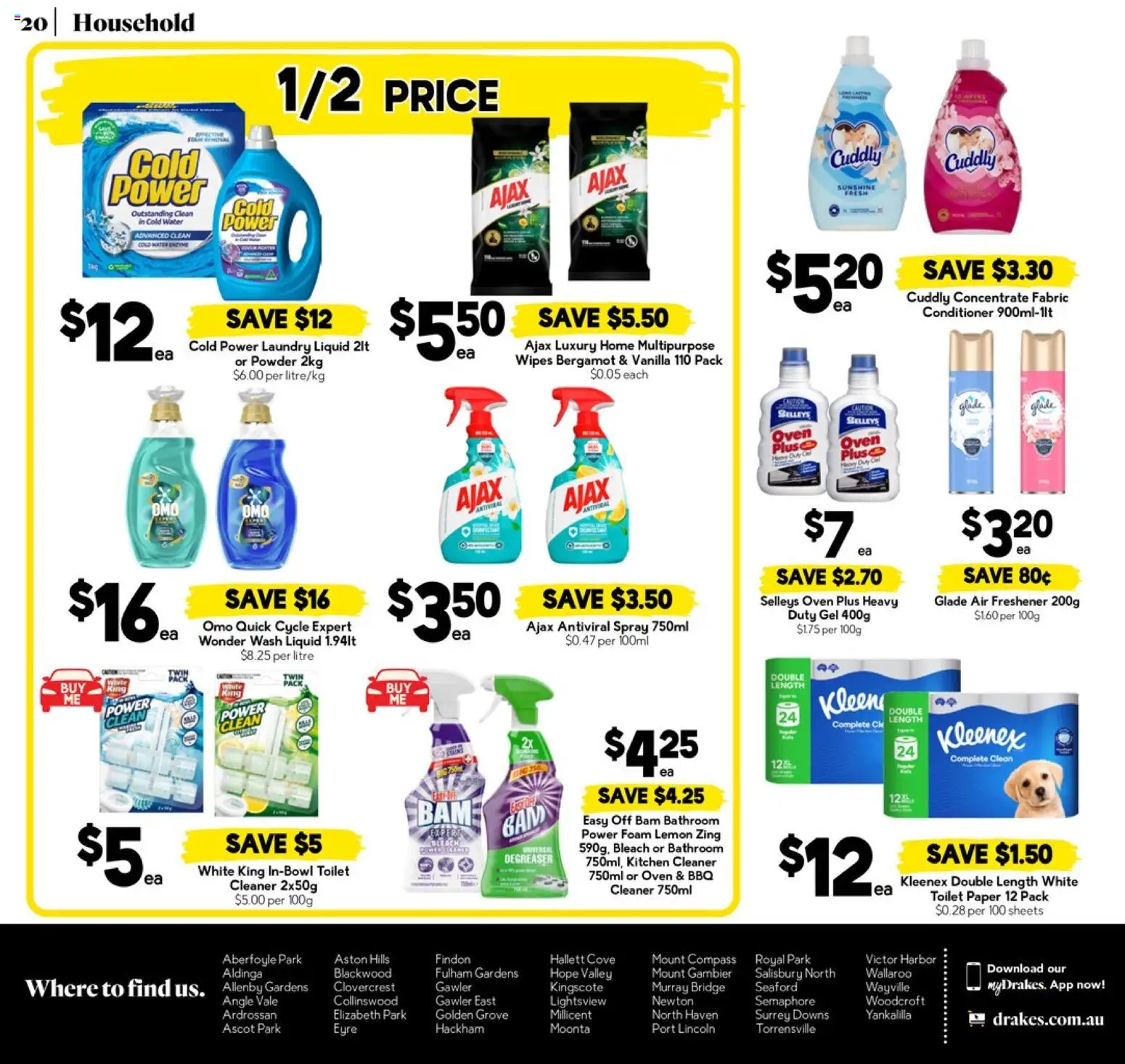 Drakes catalogue - valid from 15.04.2026 | Page: 20 | Products: Toilet, Conditioner, Lemon, Bathroom