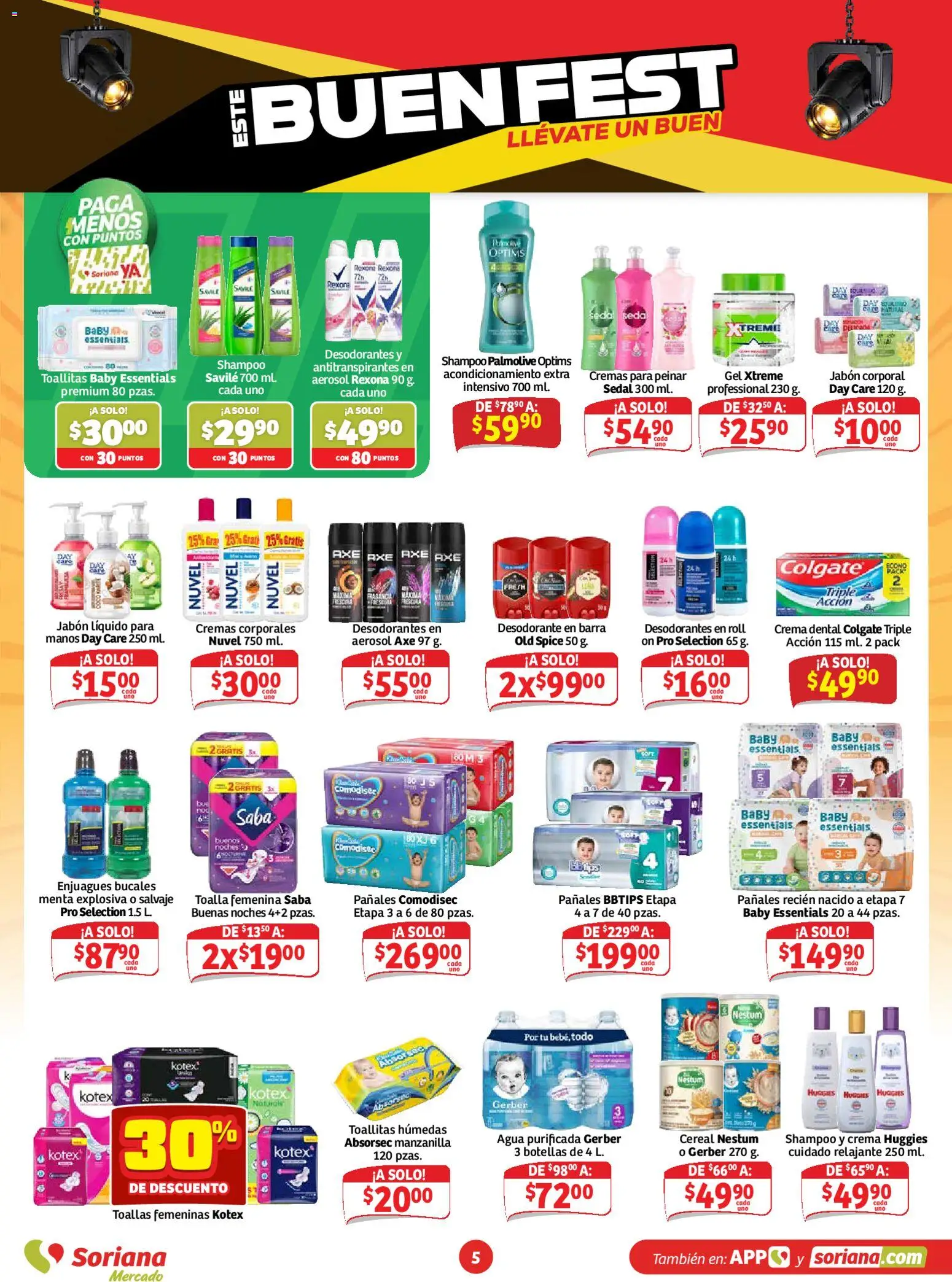 Nuevas ofertas de Soriana válidas en toda la República Mexicana desde el 30/10/2026. ¡Encuentra las mejores ofertas en Soriana Buen Fest Mercado! | Página: 5