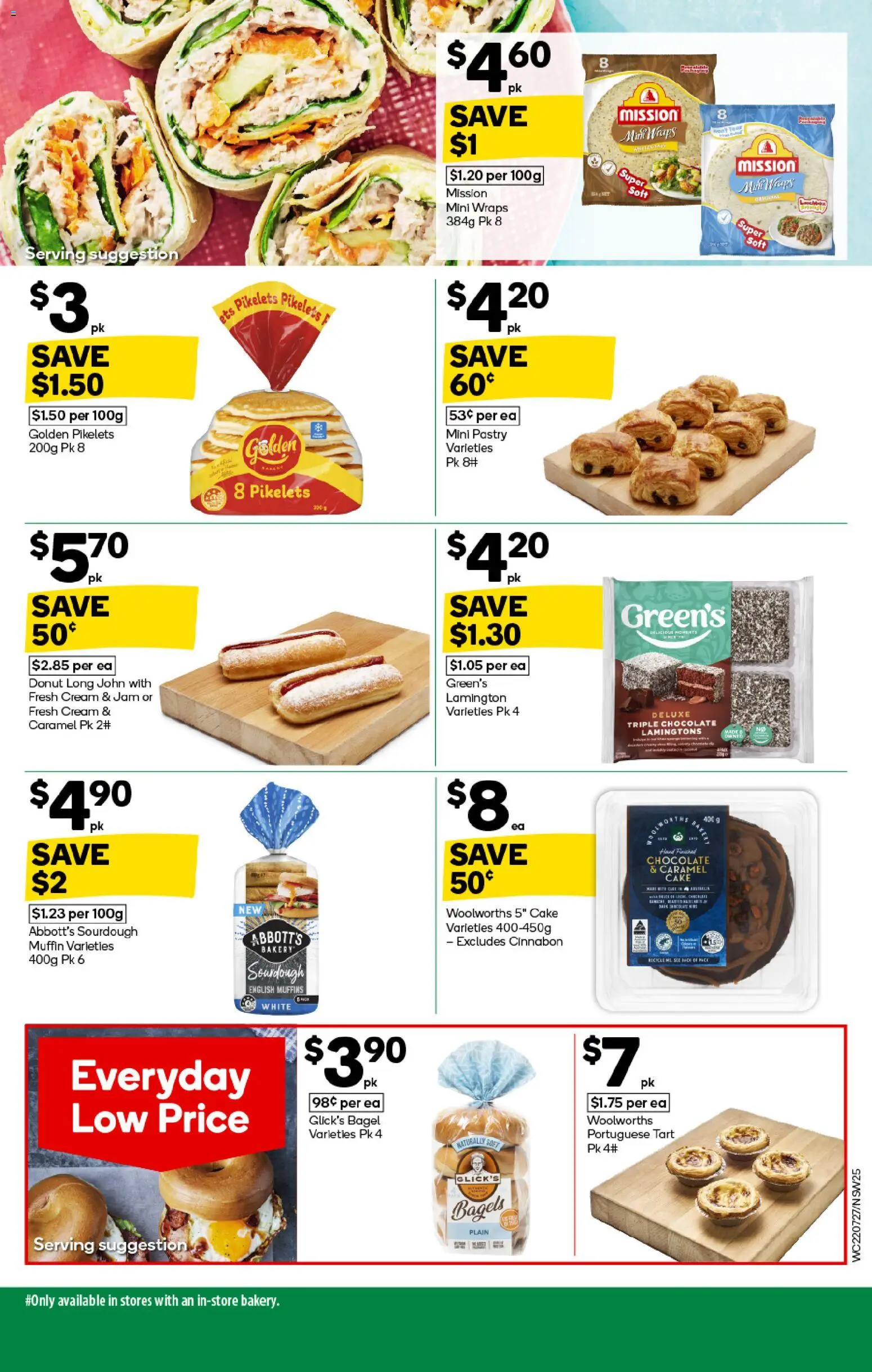 Woolworths catalogue - valid from 22/07/2026 | Page: 25 | Products: Chocolate, Cream, Lamingtons, Bakery