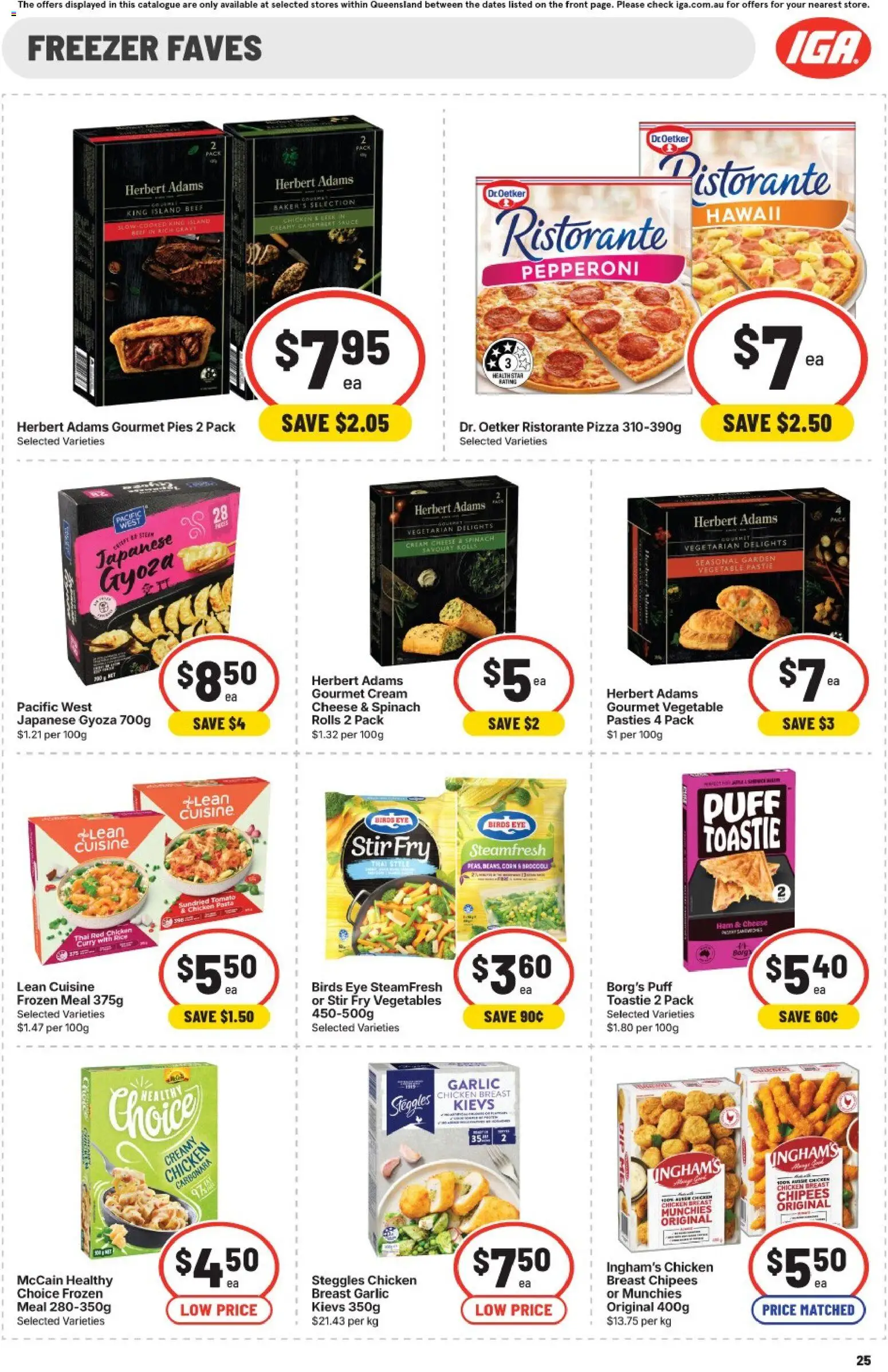 IGA catalogue - valid from 01/07/2026 | Page: 25 | Products: Pizza, Beef, Pasta, Pies