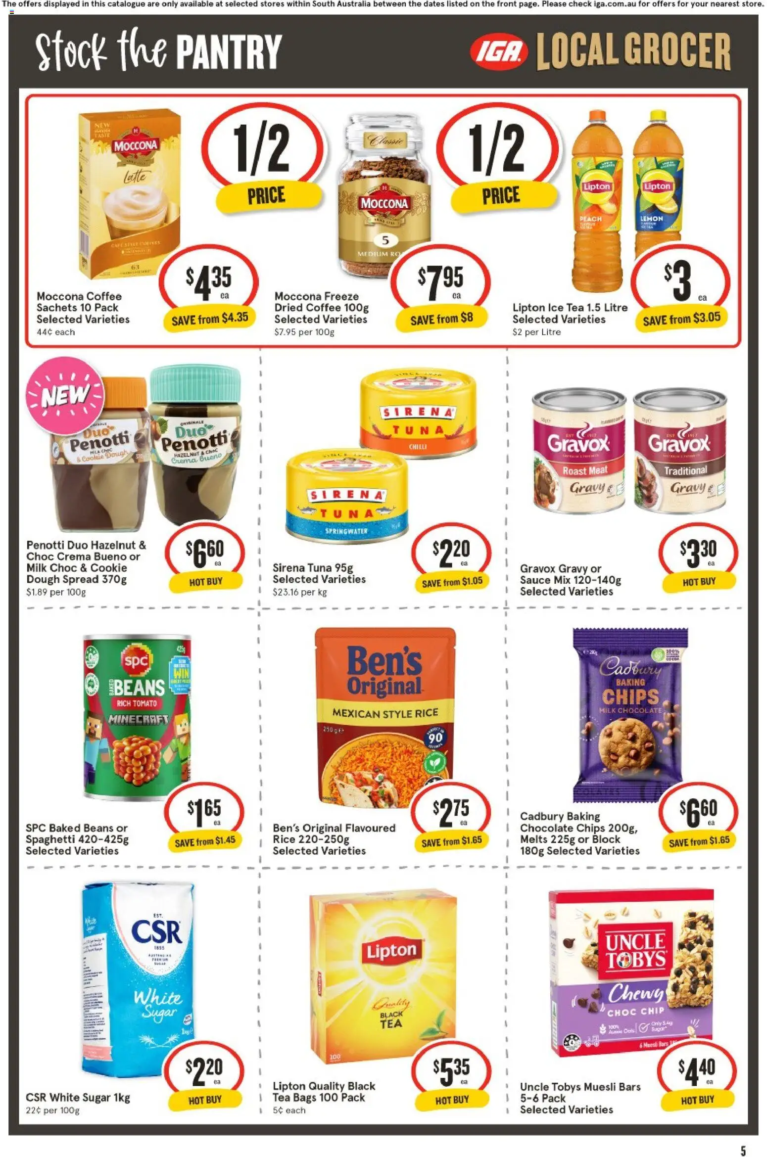 IGA catalogue - valid from 22/07/2026 | Page: 6 | Products: Milk, Chocolate, Sauce, Moccona