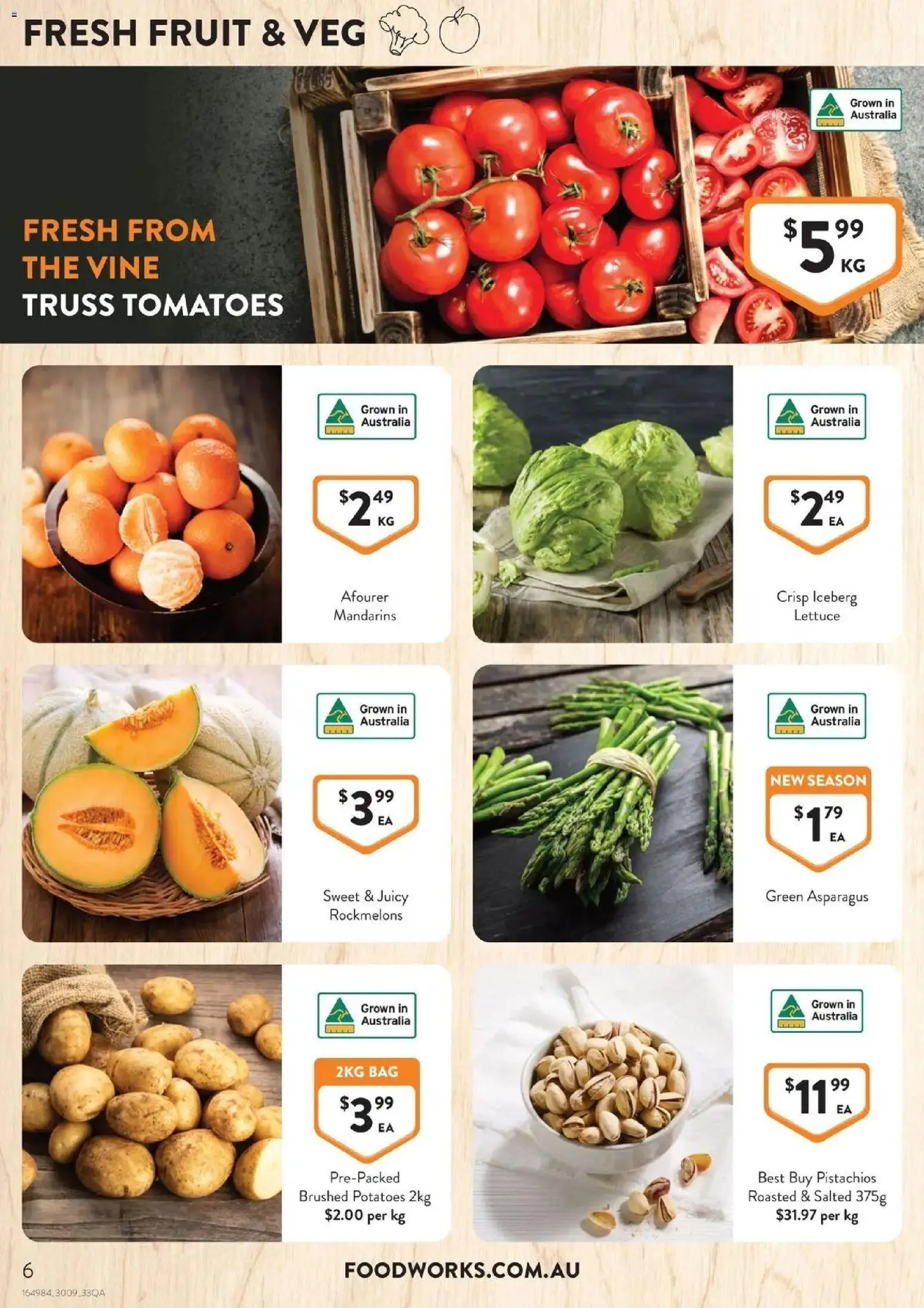 Foodworks catalogue - valid from 30/09/2026 | Page: 6 | Products: Lettuce, Asparagus, Bag, Pistachios