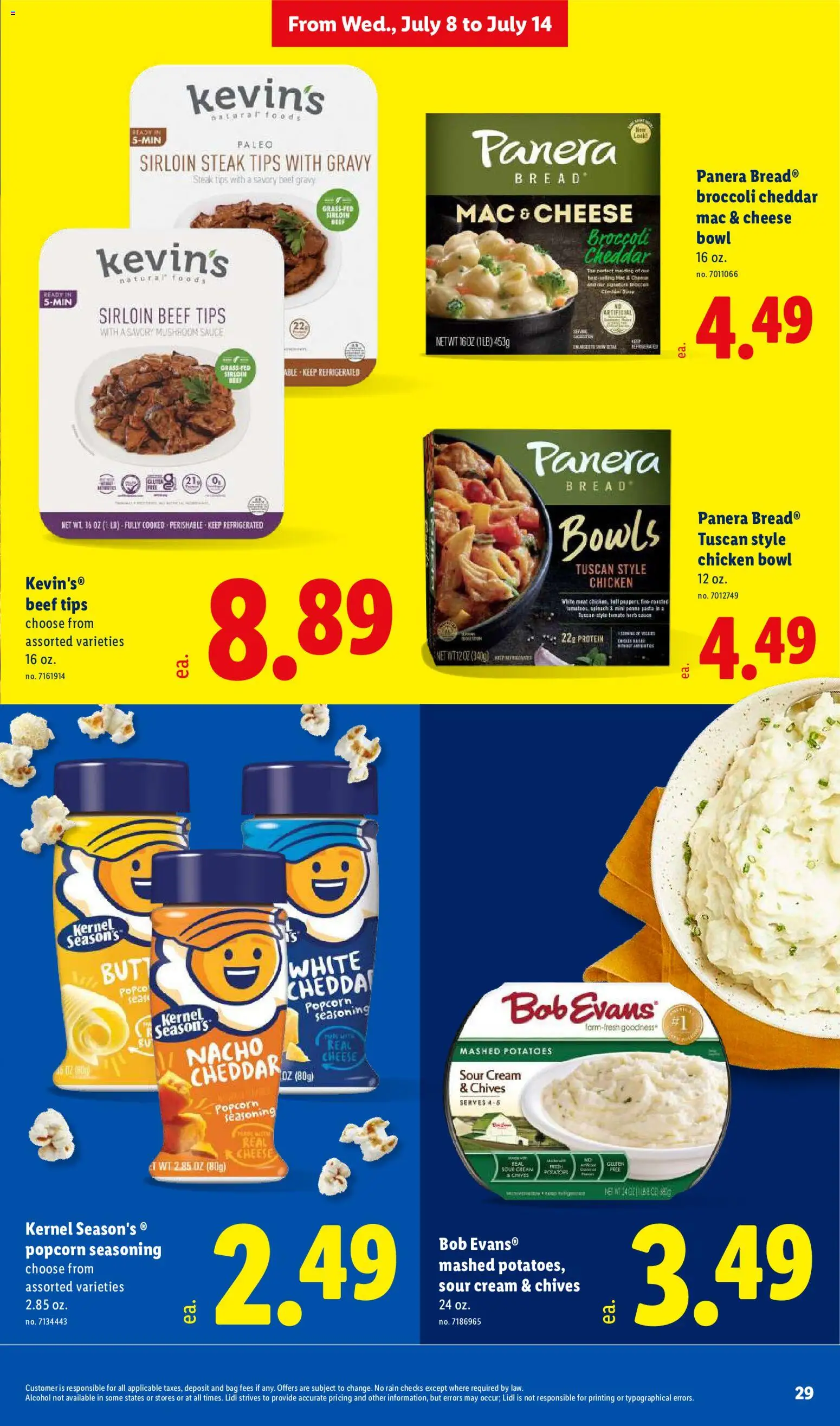 Lidl Weekly Ad - valid from 07/08/2026 | Page: 29 | Products: Protein, Pasta, Cream, Steak