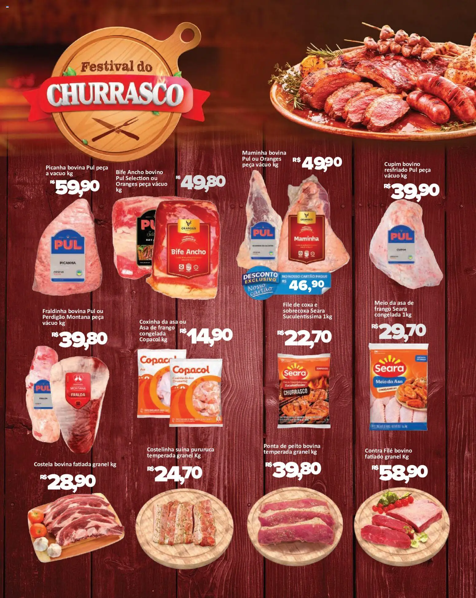 Savegnago Folheto - válido de 12/08/2026 | Página: 4 | Produtos: Contra filé, Costela bovina, Asa de frango, Frango