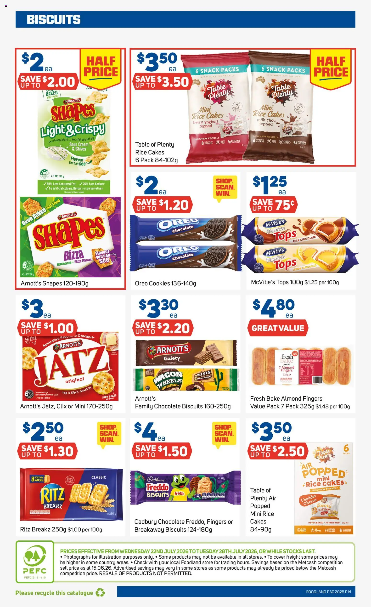 Foodland catalogue - valid from 22/07/2026 | Page: 14 | Products: Rice, Sour cream, Lemon, Oven