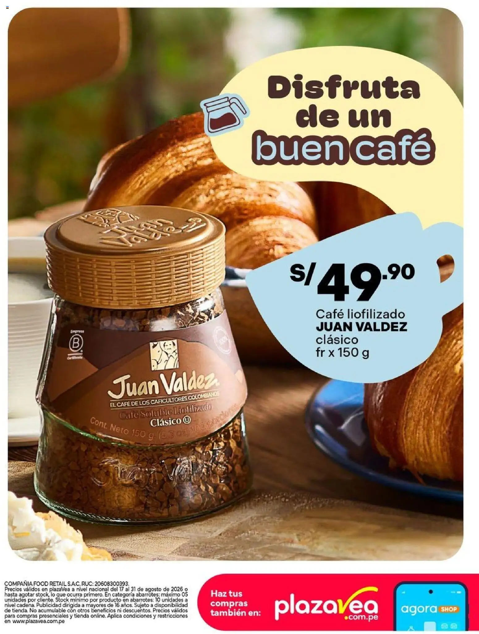Catálogo Plaza Vea válido desde 17/08/2026 | Página: 2 | Productos: Café