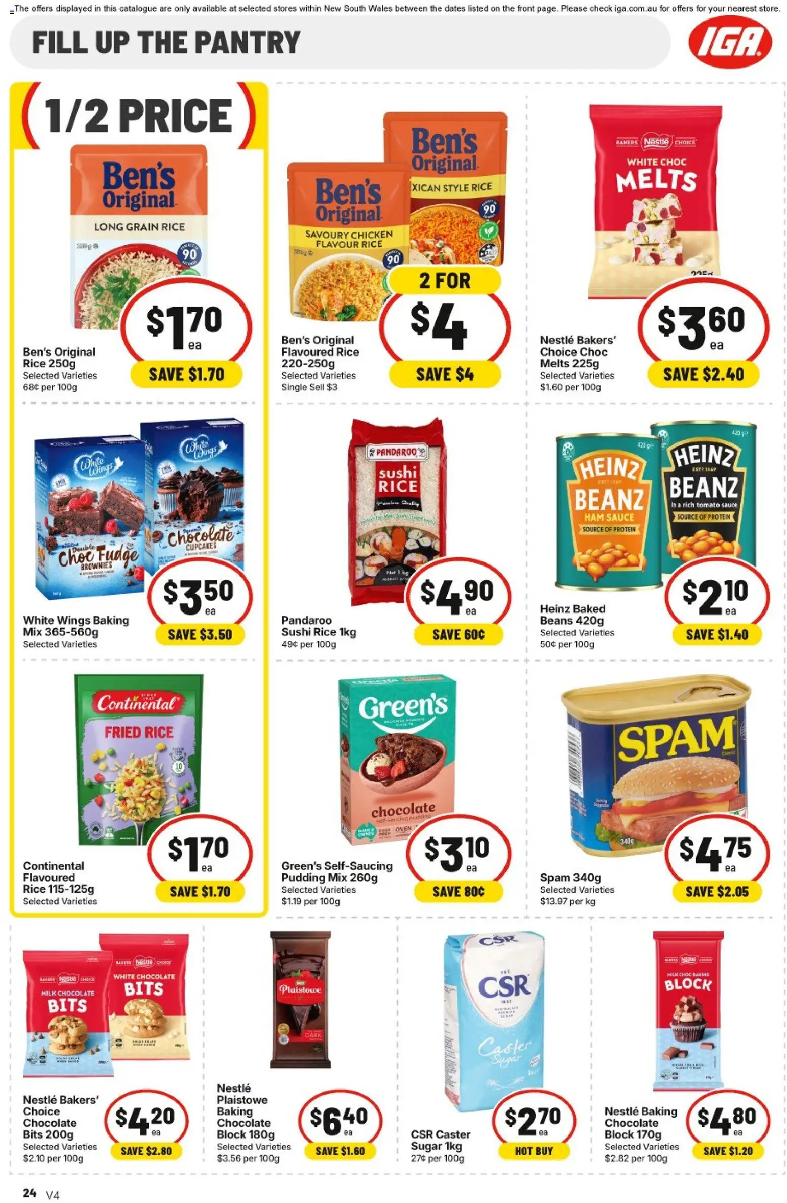 IGA catalogue - valid from 30/09/2026 | Page: 29 | Products: Ham, Rice, Pudding, White chocolate