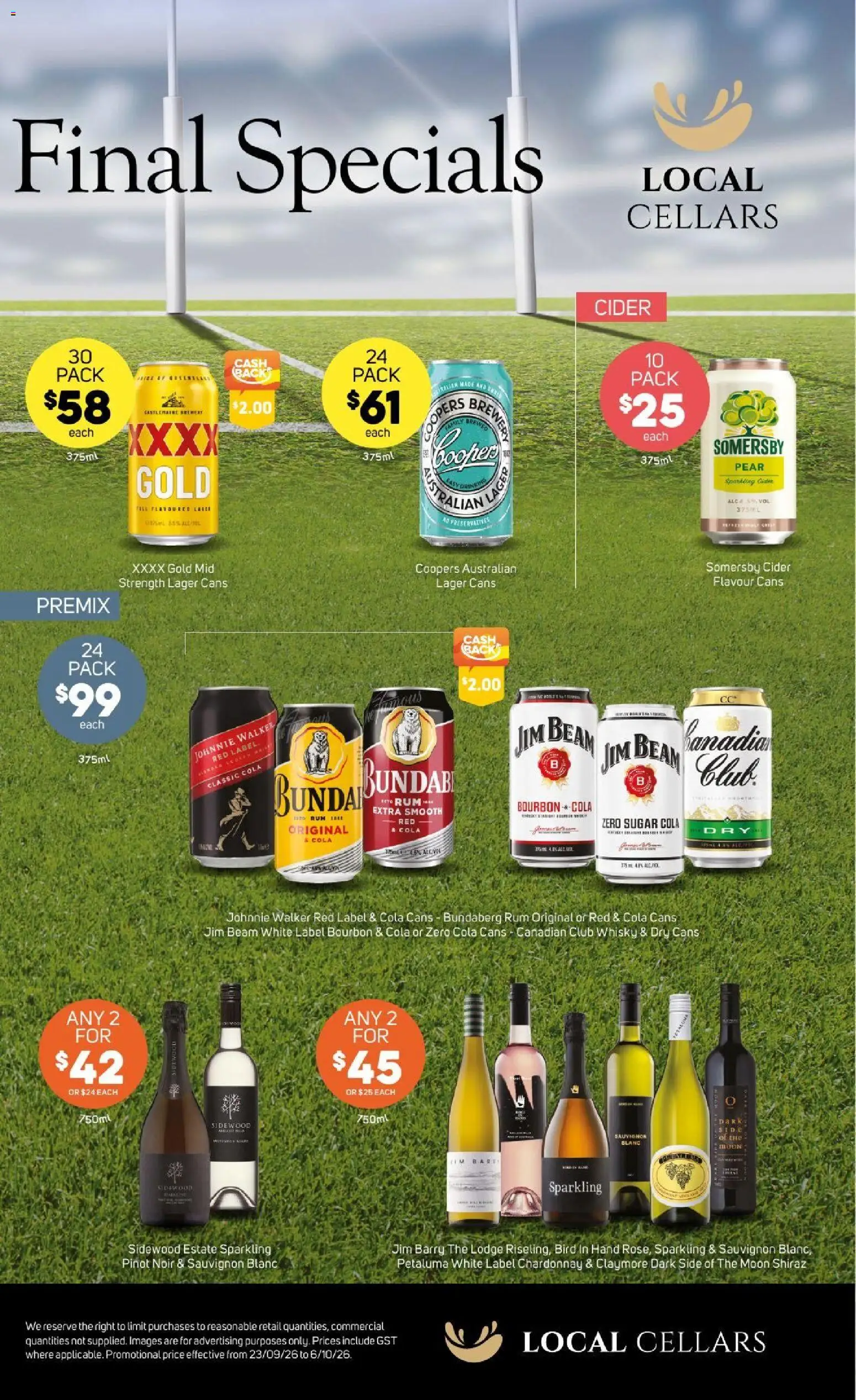 Foodland catalogue - valid from 23/09/2026 | Page: 35 | Products: Jim Beam, Bourbon, Rum, Cider