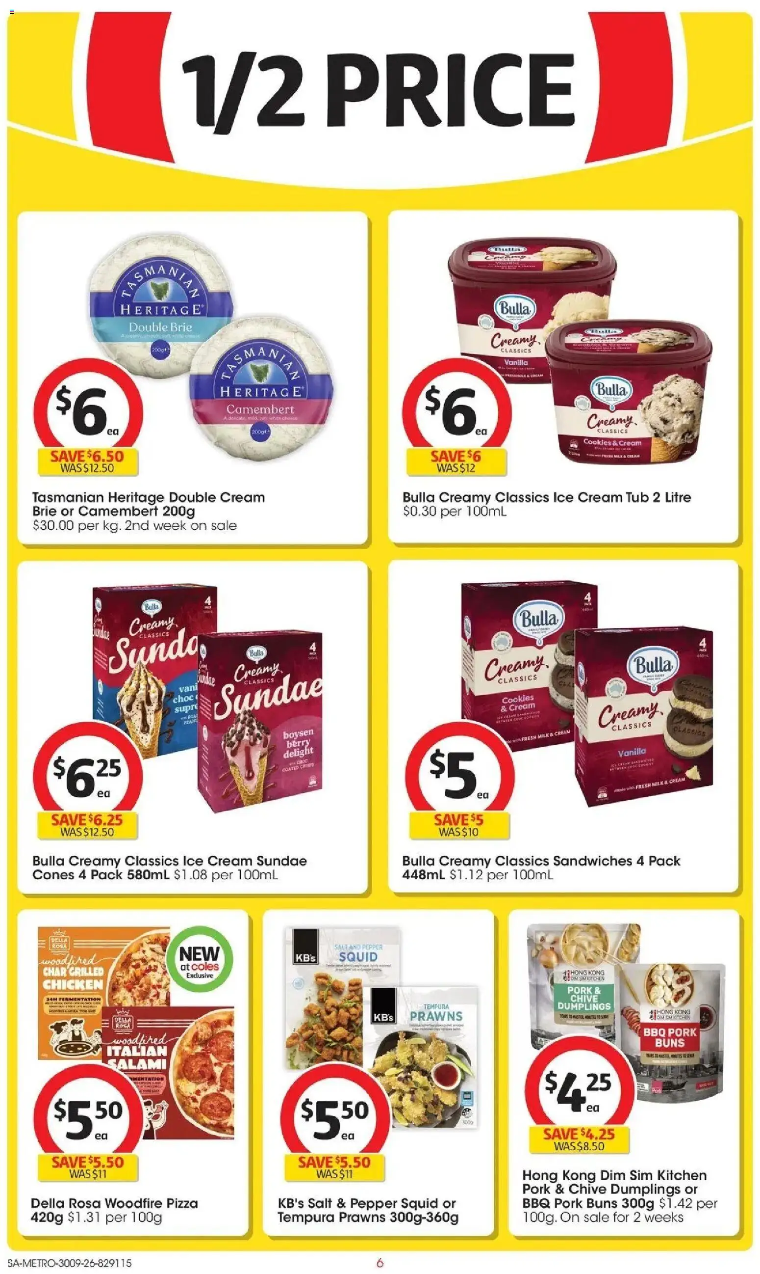 Coles catalogue - valid from 30/09/2026 | Page: 6 | Products: Milk, Prawns, Ice cream, Salt