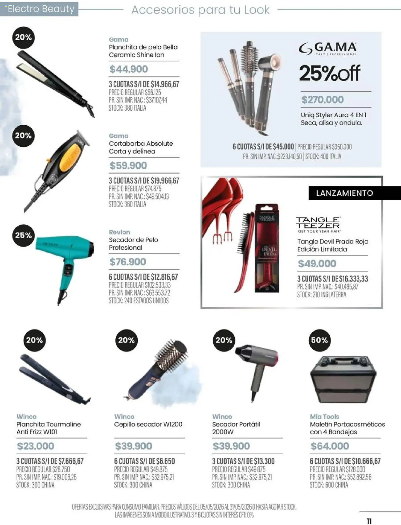 Pigmento catálogo │ válido desde el 05.05.2026 | Página: 11 | Productos: Portacosmeticos, Secador de pelo, Cepillo, Maletin