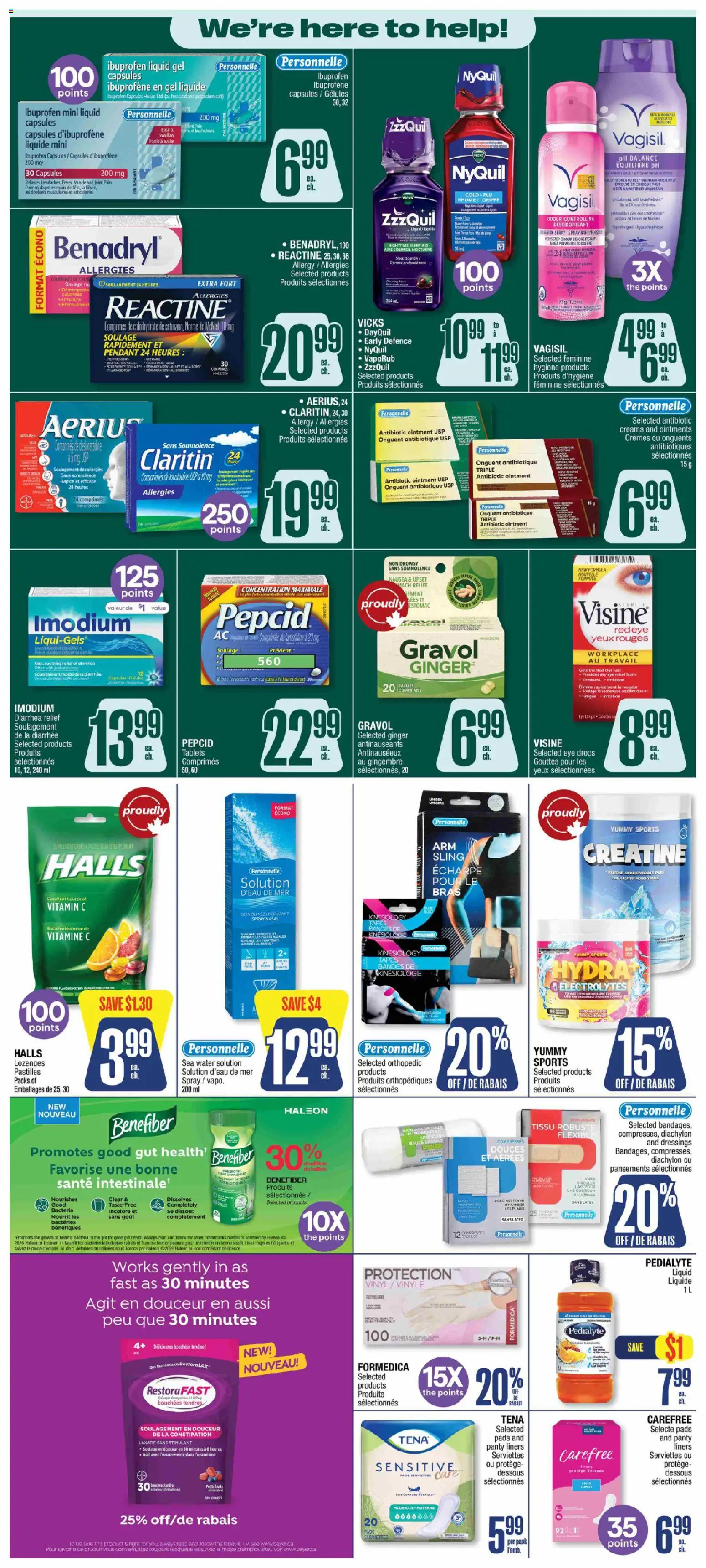 Jean Coutu flyer valid from Sep 10, 2026 | Page: 4 | Products: Tv, Water, Ginger, Capsules