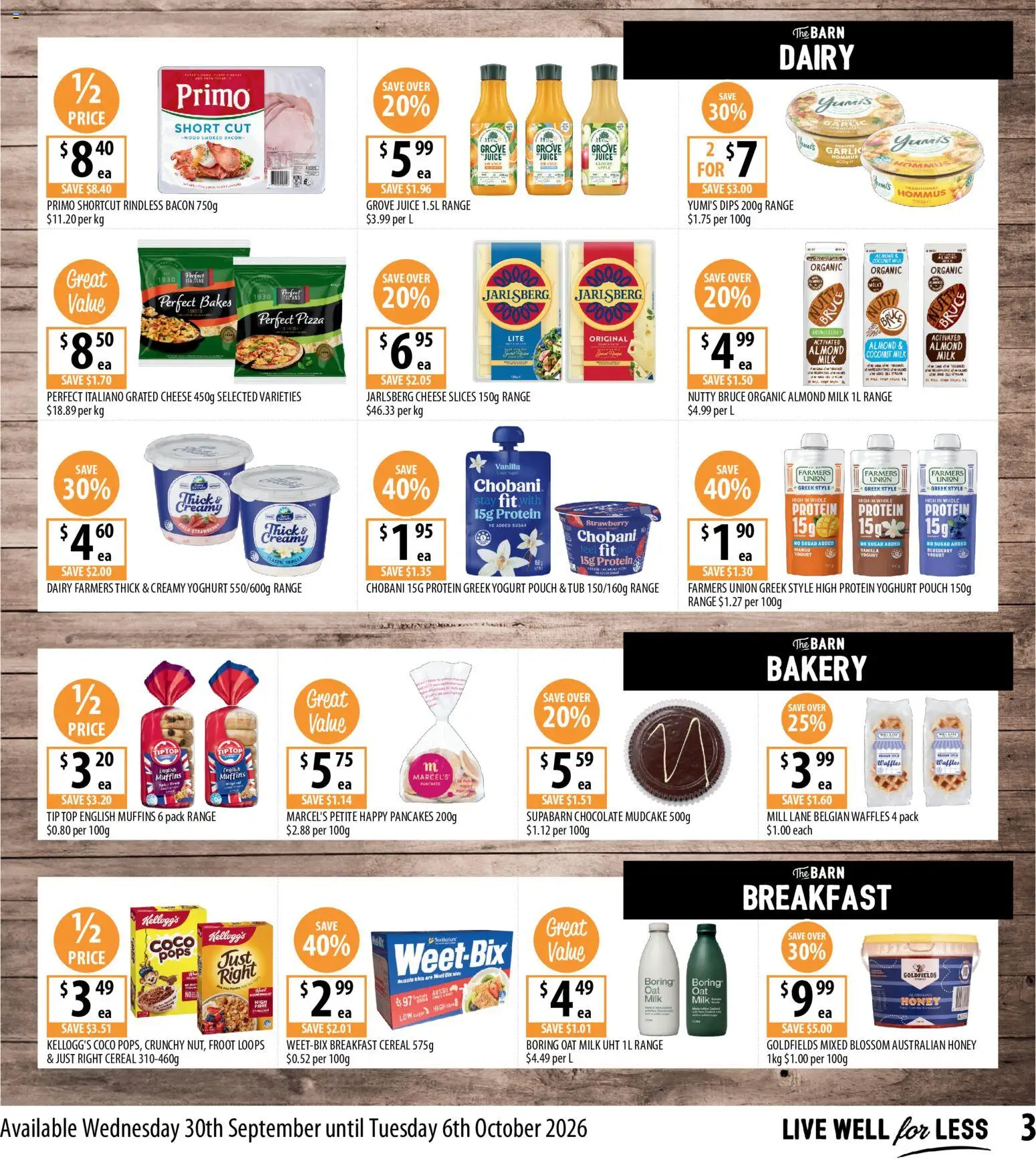 Supabarn catalogue - valid from 30/09/2026 | Page: 3 | Products: Dairy, Yoghurt, Garlic, Coconut milk