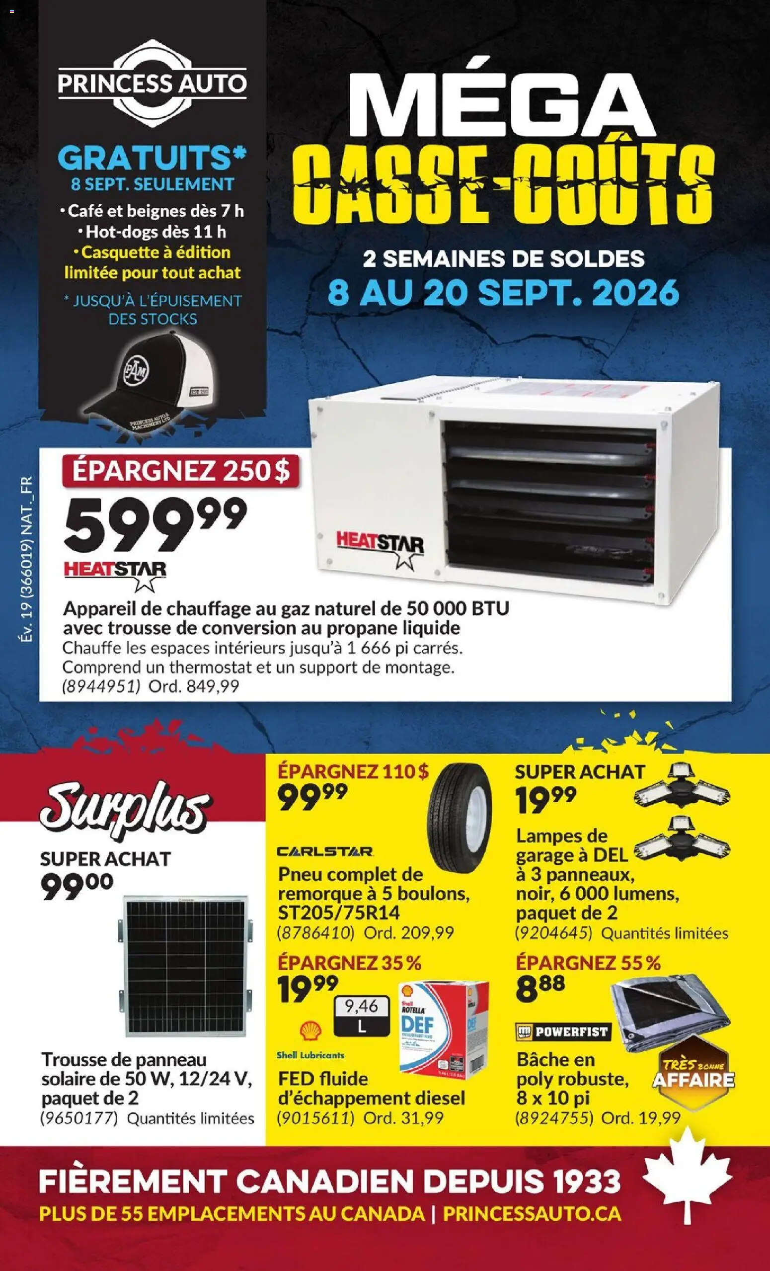 Princess Auto flyer valid from Sep 8, 2026 | Page: 1