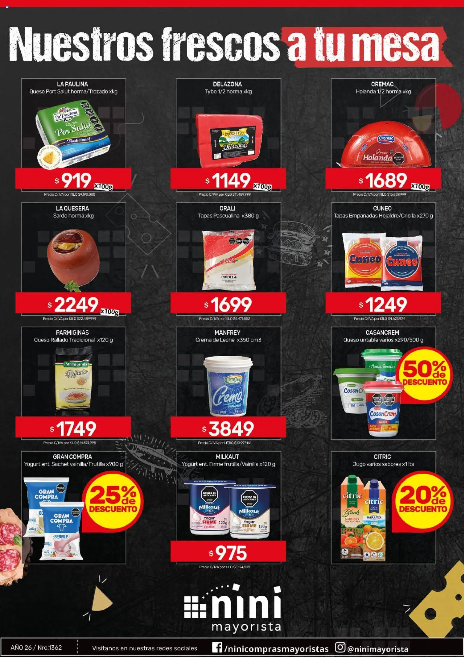 NINI Mayorista ofertas │ válido desde el 01.06.2026 | Página: 36 | Productos: Crema de leche, Leche, Yogur, Crema
