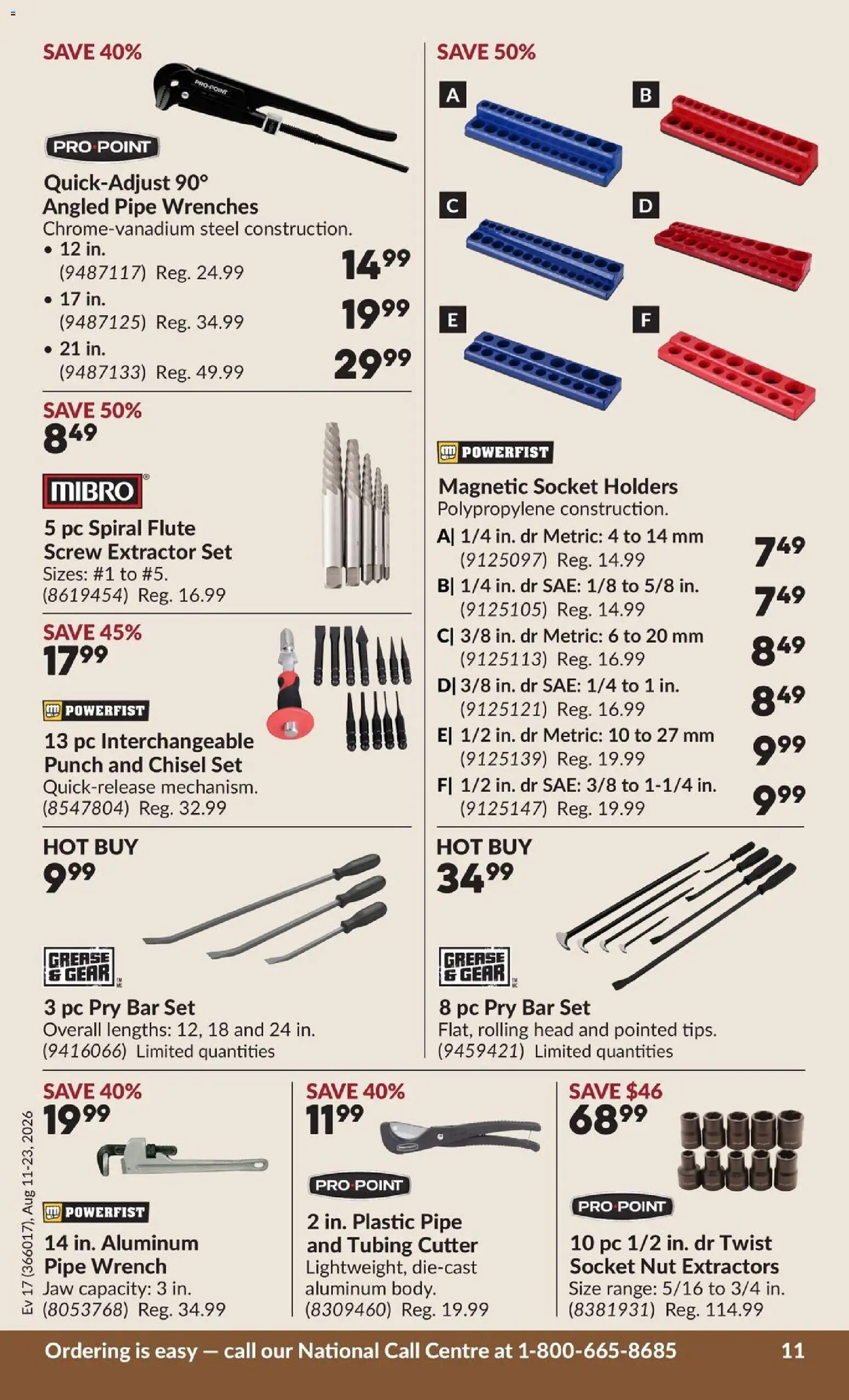 Princess Auto flyer valid from Aug 11, 2026 | Page: 18 | Products: PC, Cutter, Socket