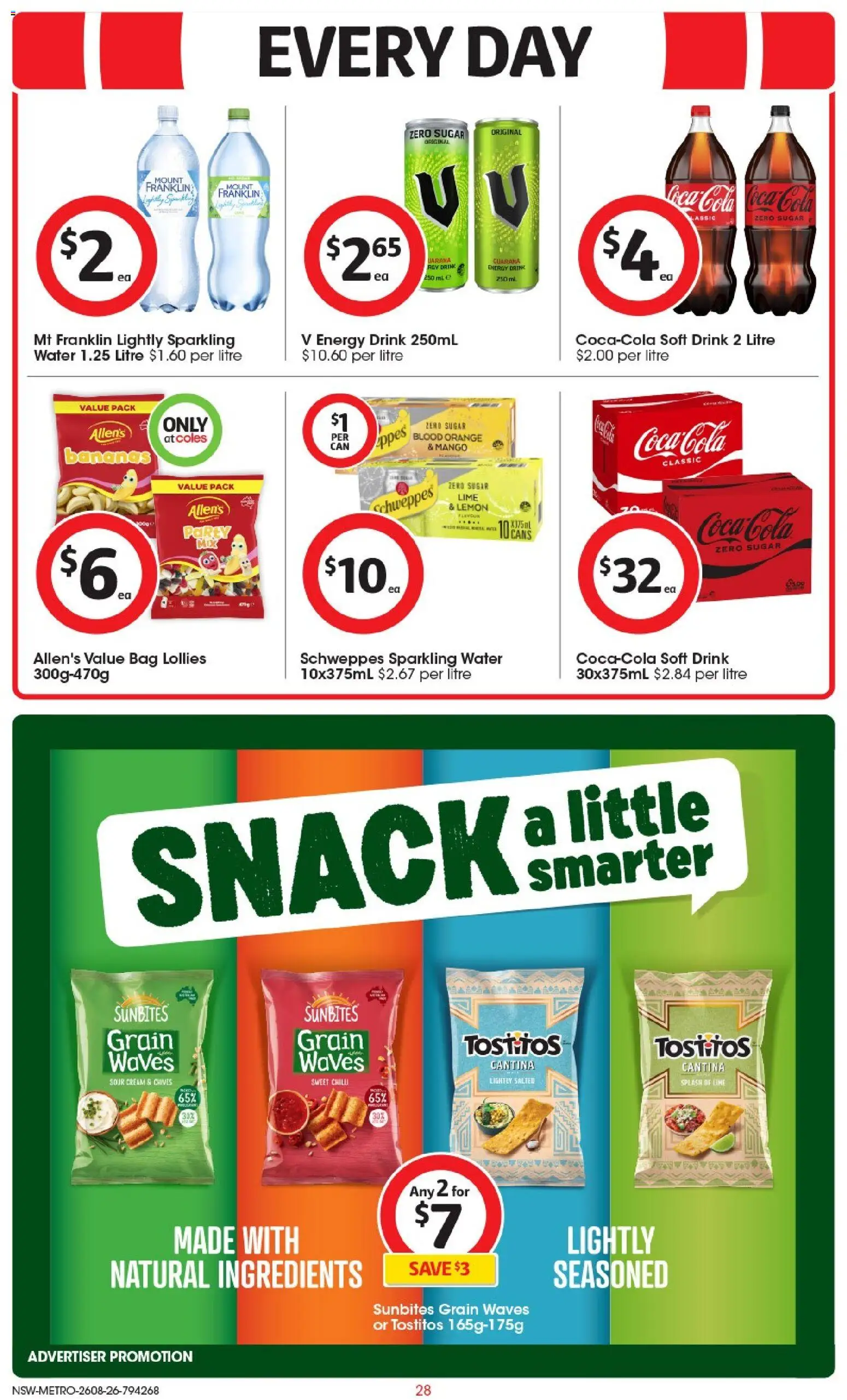 Coles catalogue - valid from 26/08/2026 | Page: 28 | Products: Sour cream, Coca Cola, Cream, Mango