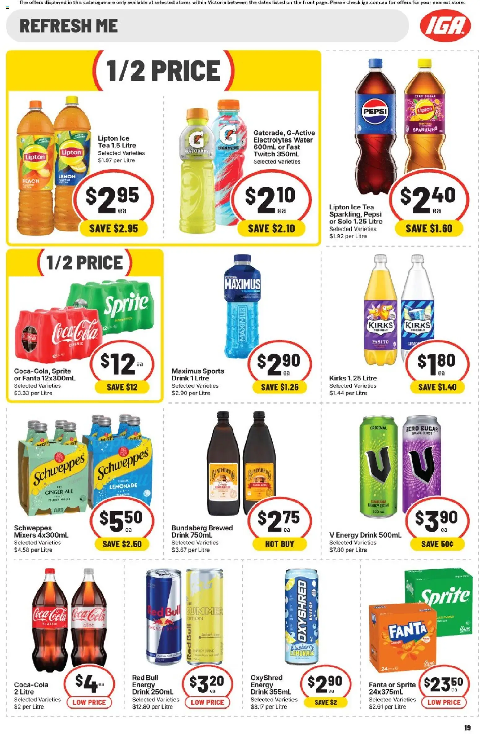 IGA catalogue - valid from 30/09/2026 | Page: 15 | Products: Energy drink, Pepsi, Peach, Ice