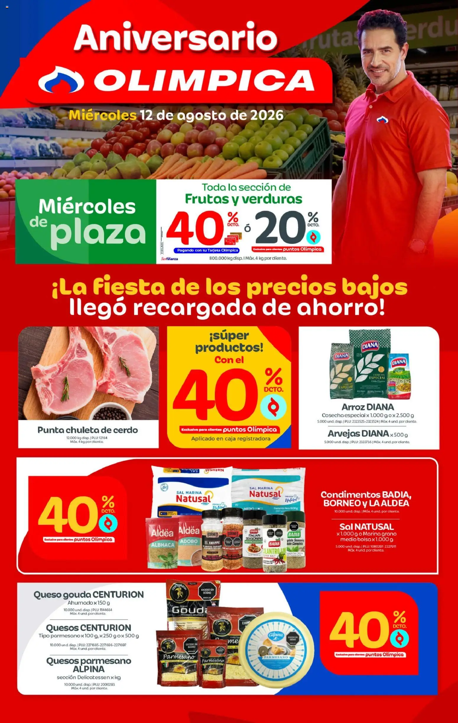 Olímpica revista - valida desde el 11/08/2026 | Página: 1 | Productos: Arroz, Arvejas, Cilantro, Condimentos