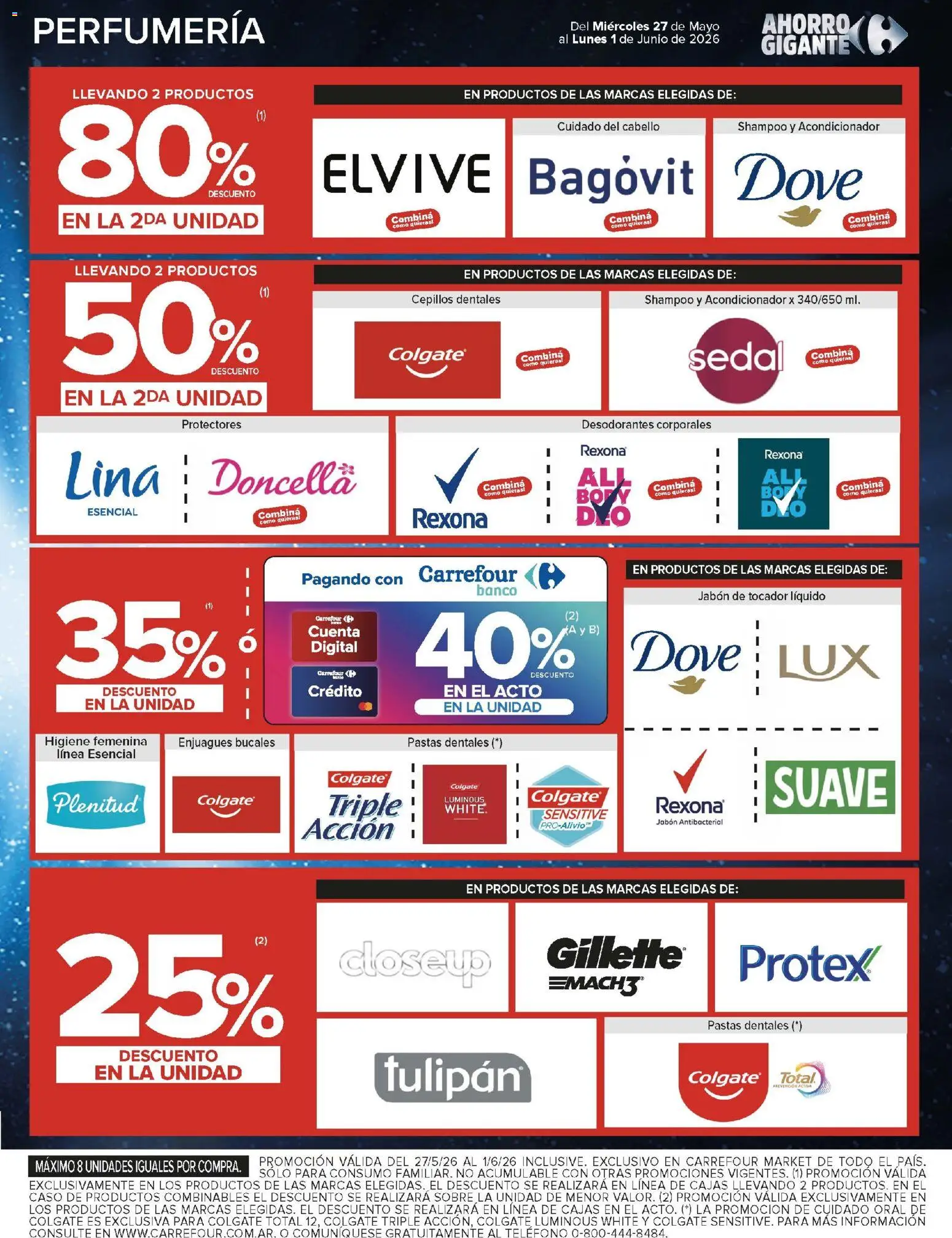 Carrefour Market catálogo │ válido desde el 27.05.2026 | Página: 17 | Productos: Sobre, Shampoo, Acondicionador, Jabón
