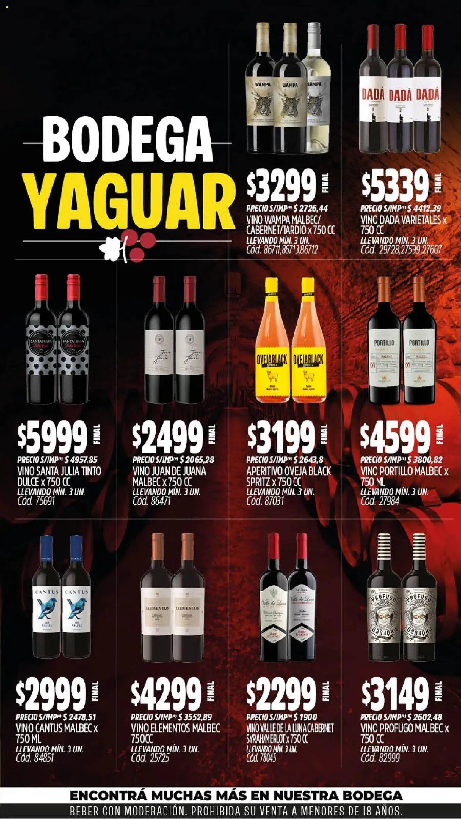Yaguar - Oferta Semanal Mar del Plata │ válido desde el 03/08/2026 | Página: 6 | Productos: Vino