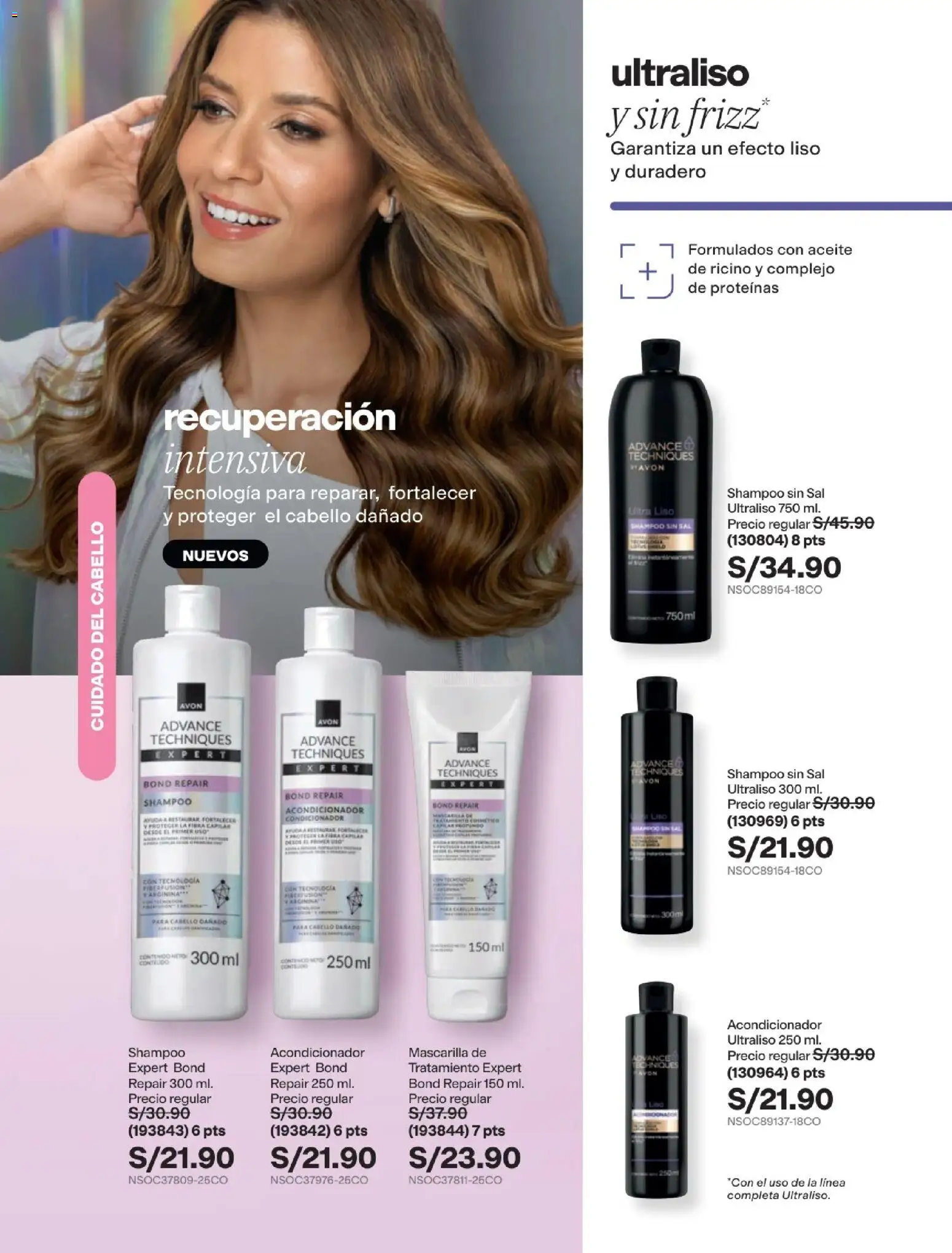 Catálogo Avon válido desde 22/07/2026 | Página: 167 | Productos: Shampoo, Acondicionador, Aceite