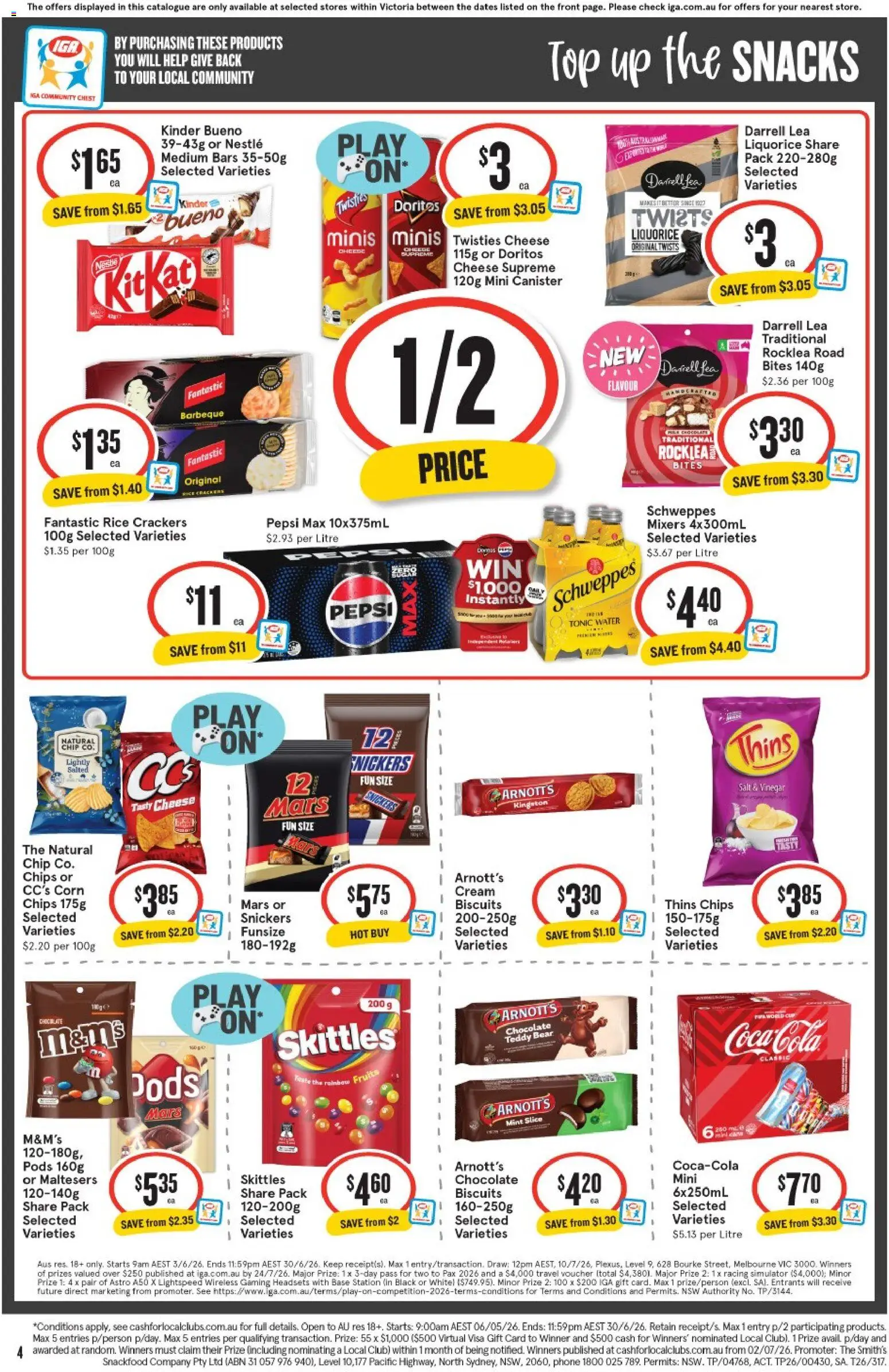 IGA catalogue - valid from 10.06.2026 | Page: 5 | Products: Cream, Biscuits, Fruits, Pepsi Max