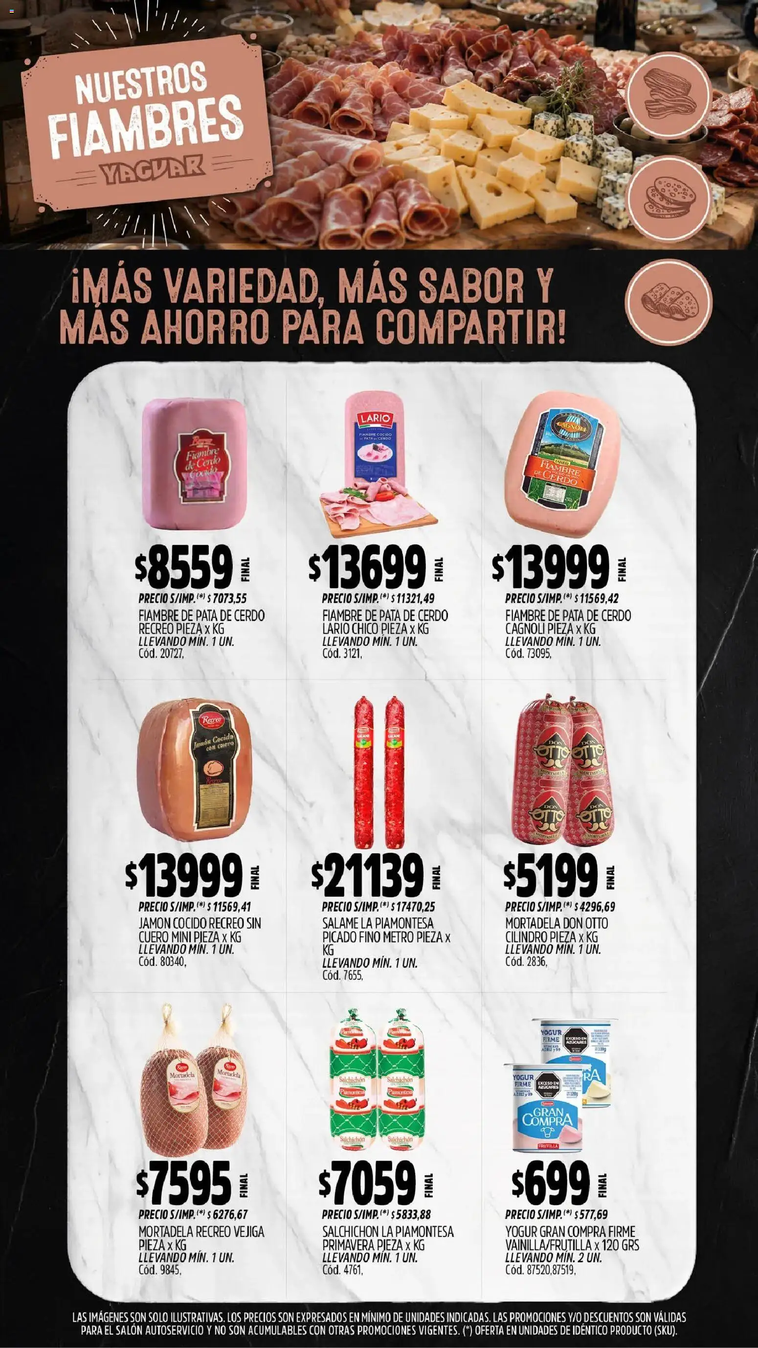 Yaguar - Oferta Semanal General Roca │ válido desde el 31/08/2026 | Página: 9 | Productos: Pata de cerdo, Mortadela, Salame, Cerdo