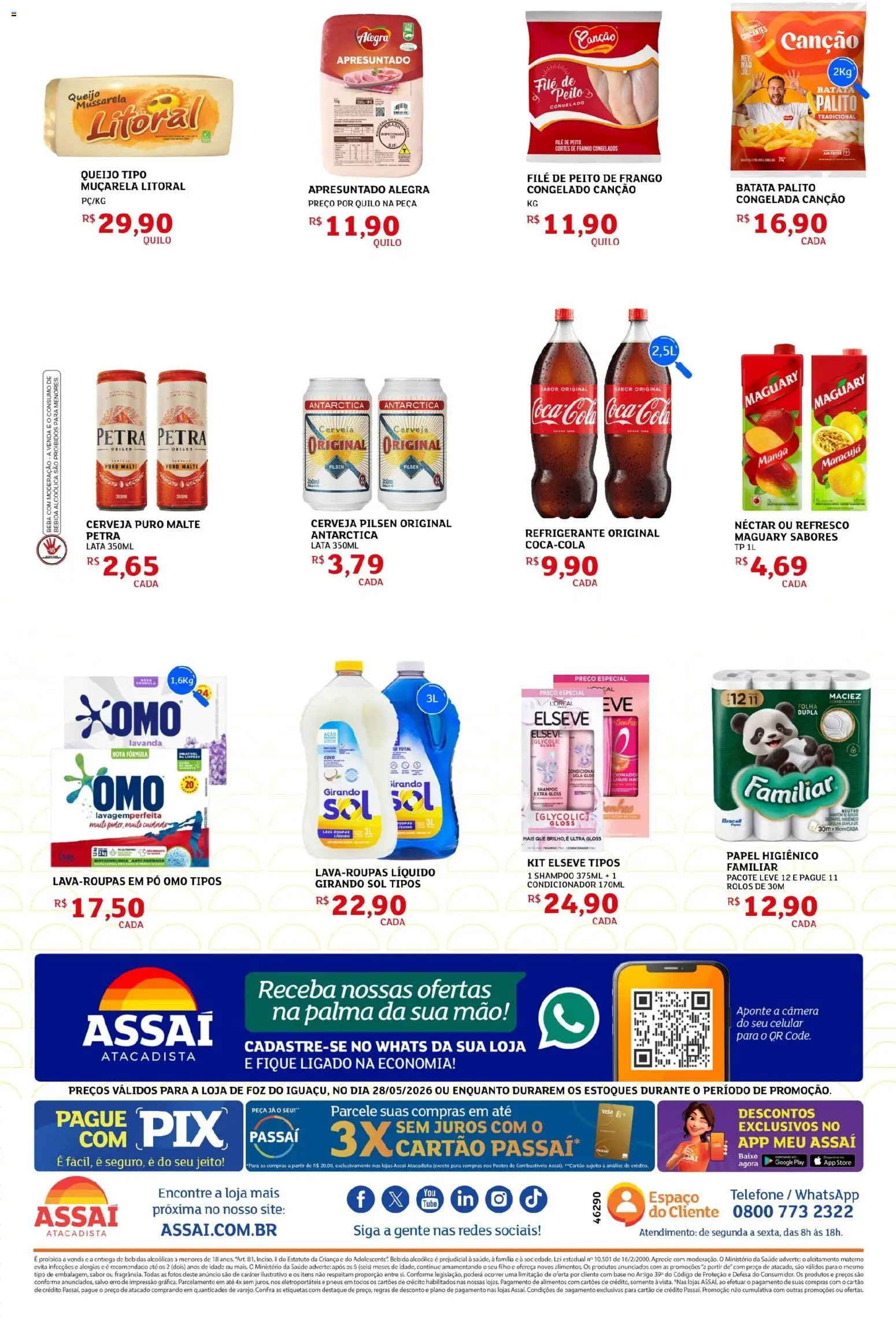 Assaí Atacadista Folheto - válido de 28.05.2026 | Página: 2 | Produtos: Shampoo, Girando sol, Papel higiênico, Câmera